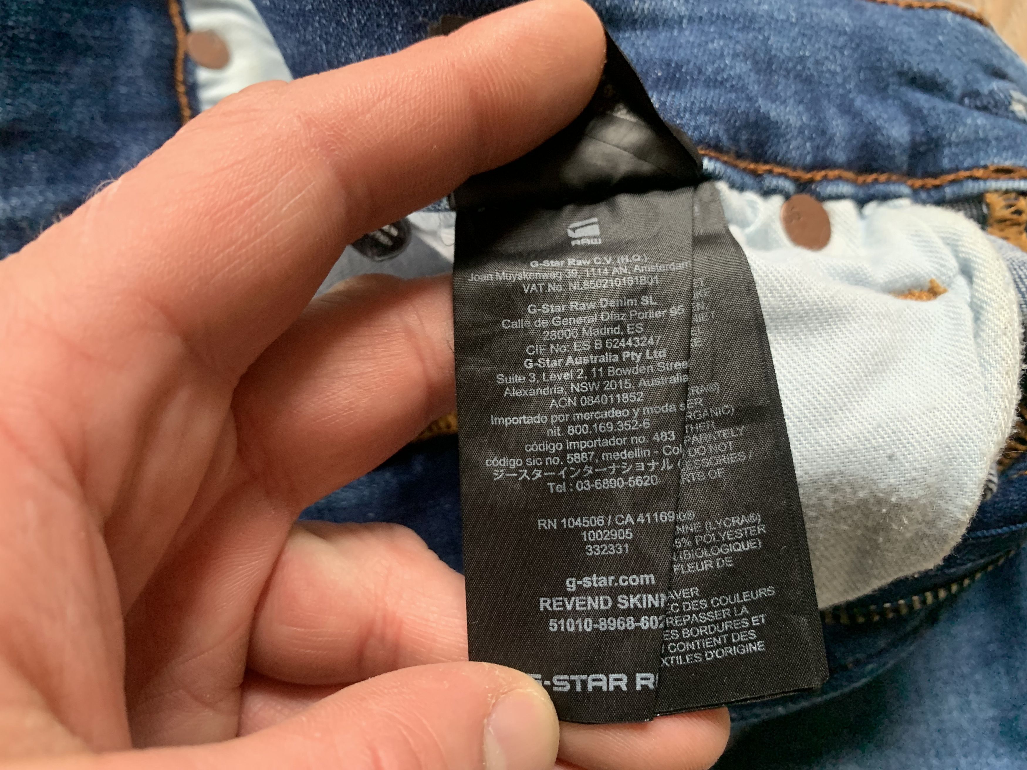 G-Star G-Star Raw Revend Blue Skinny Jeans Size US 32 / EU 48 - 11 Thumbnail