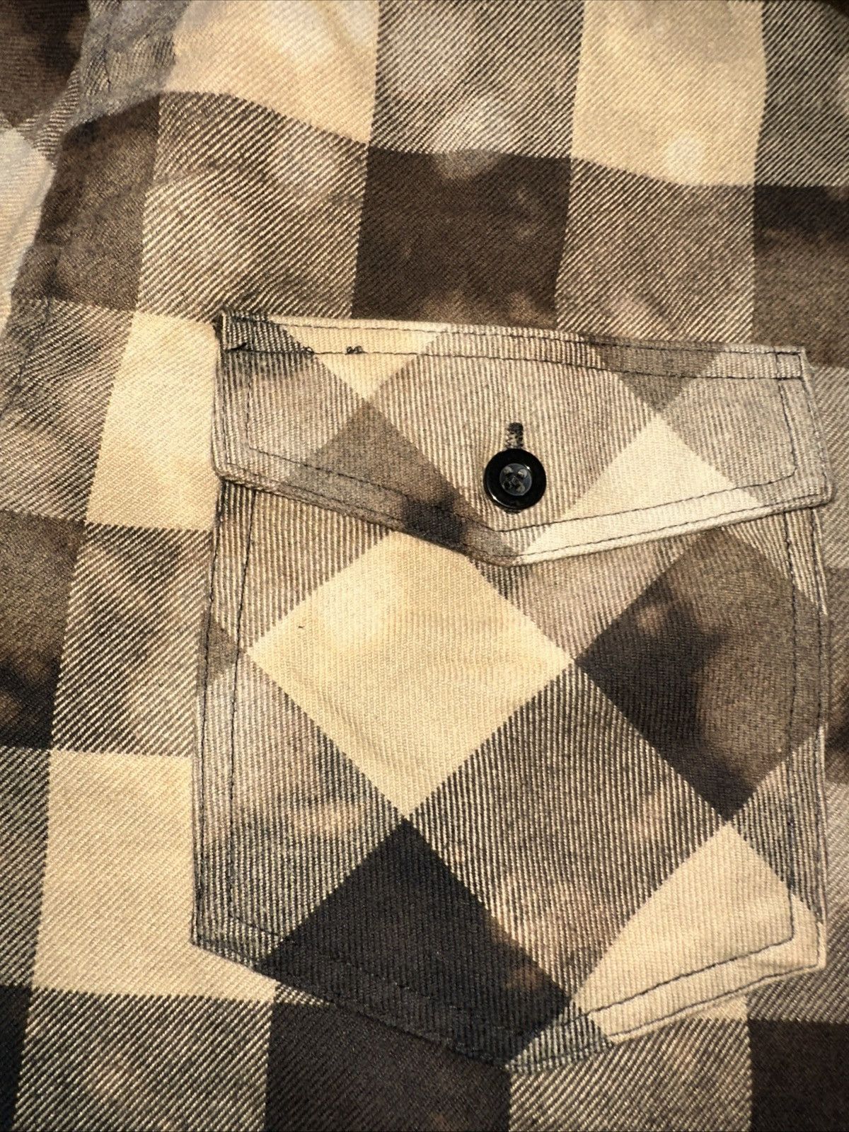 Anti Social Social Club ASSC Dialtone Flannel Olive Tie Dye Shirt - Size XXL Size US XXL / EU 58 / 5 - 3 Thumbnail