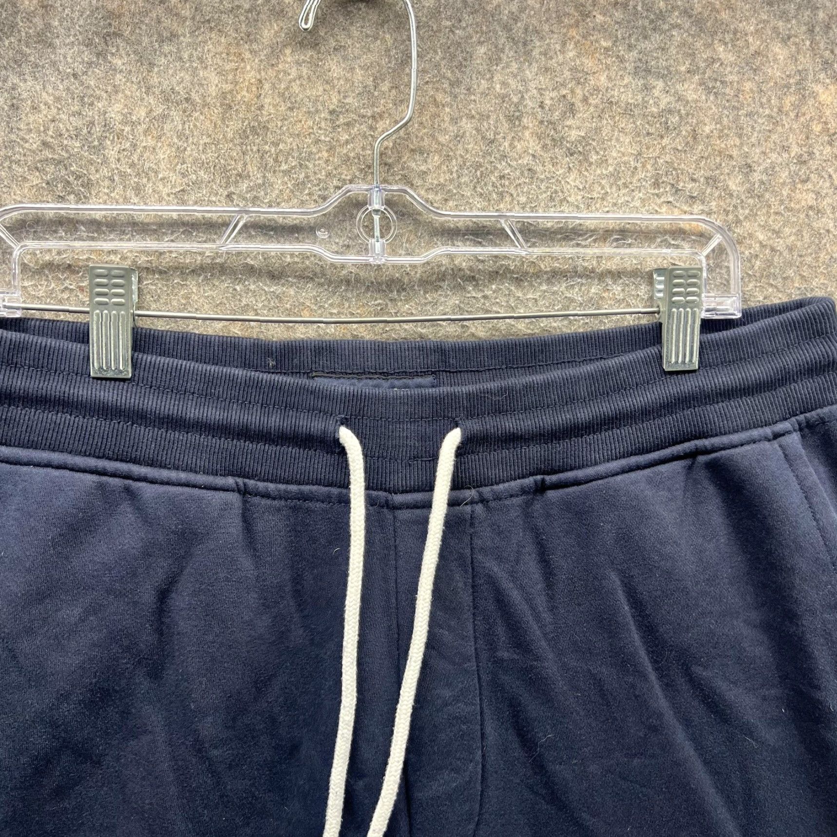 Tommy Hilfiger Tommy Hilfiger Sweat Shorts Mens Large Blue Fleece Logo Drawstring 11 Inseam Size US 33 - 7 Thumbnail