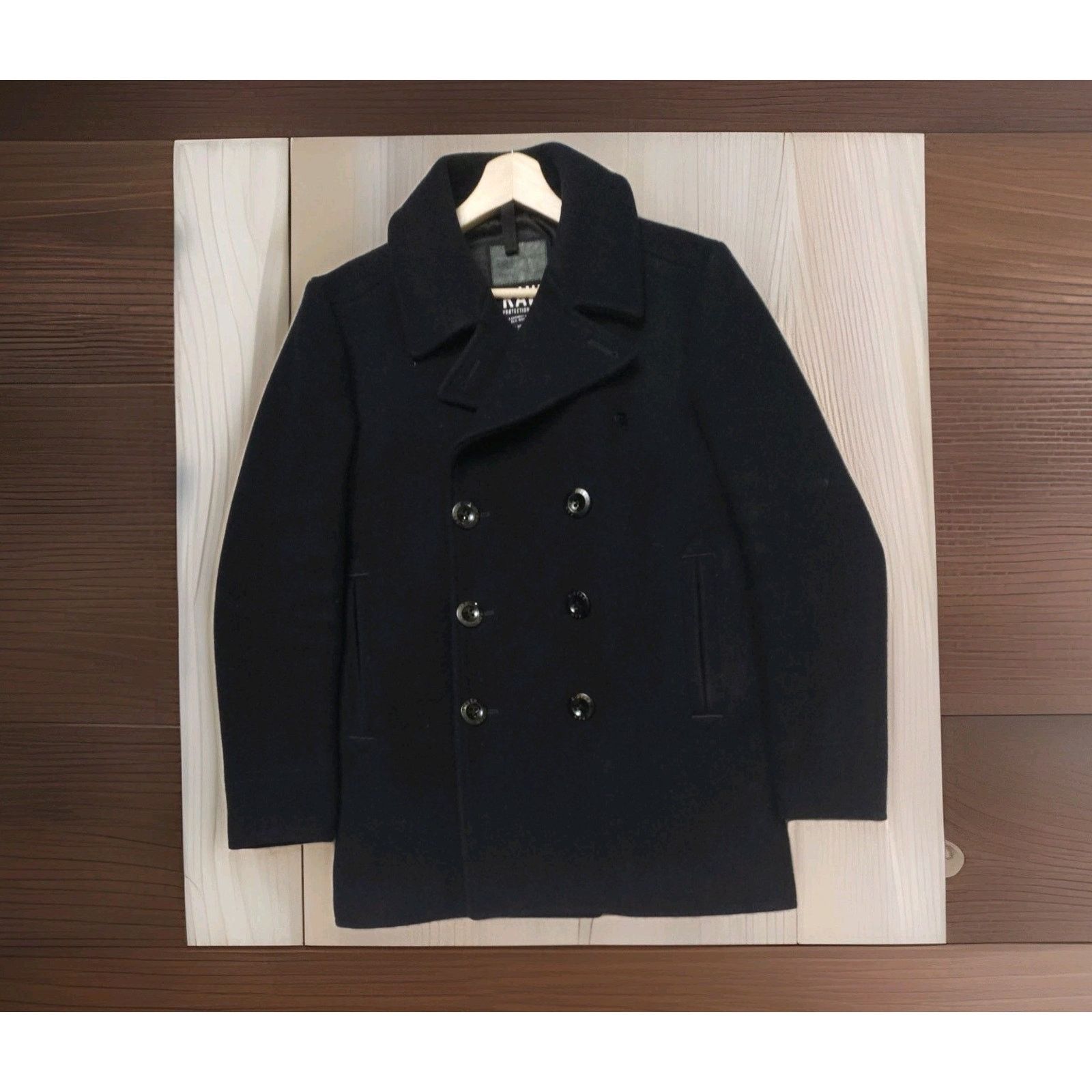 G-Star G Star Raw Men's Protection Wool Black Peacoat Jacket Size M Size US M / EU 48-50 / 2 - 3 Thumbnail