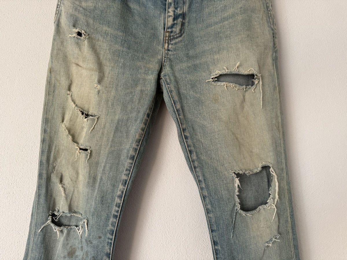 Saint Laurent Paris Distressed Skinny Jeans in Faded Indigo Size US 32 / EU 48 - 4 Thumbnail