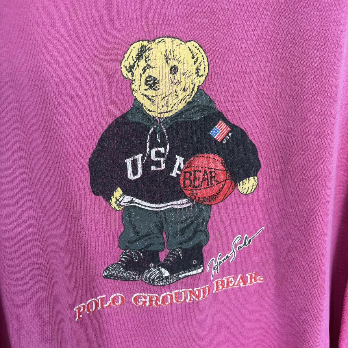 Thrashed Vintage Polo by Polo Ground Bear Sweatshirt