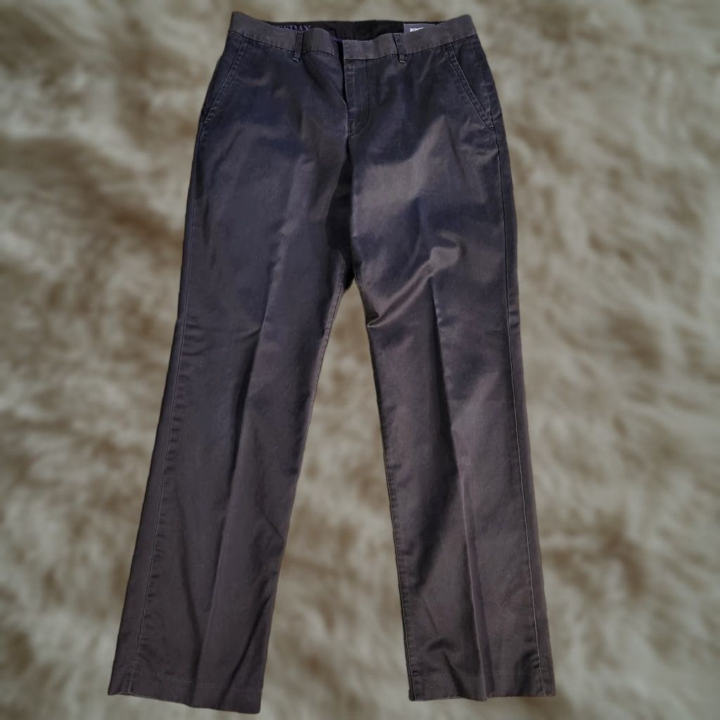 Bonobos Bonobos Tuesday Pants Mens 33x32 Black Flat Front Chino Stretch Slim Straight Size US 33 - 1 Thumbnail