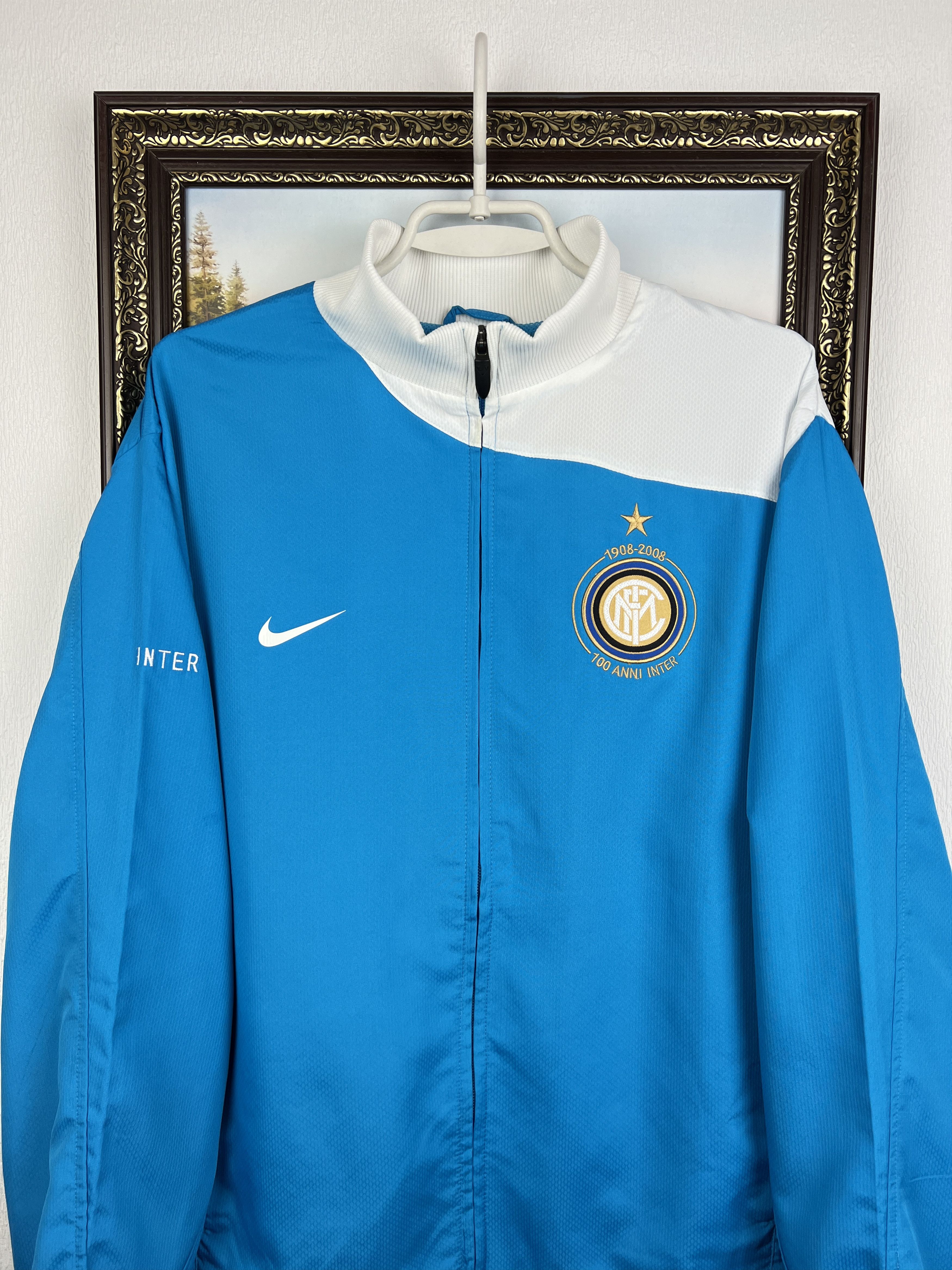 Nike Inter Milan Football Blue Jacket Soccer Train Track Top Zip Size US L / EU 52-54 / 3 - 3 Thumbnail