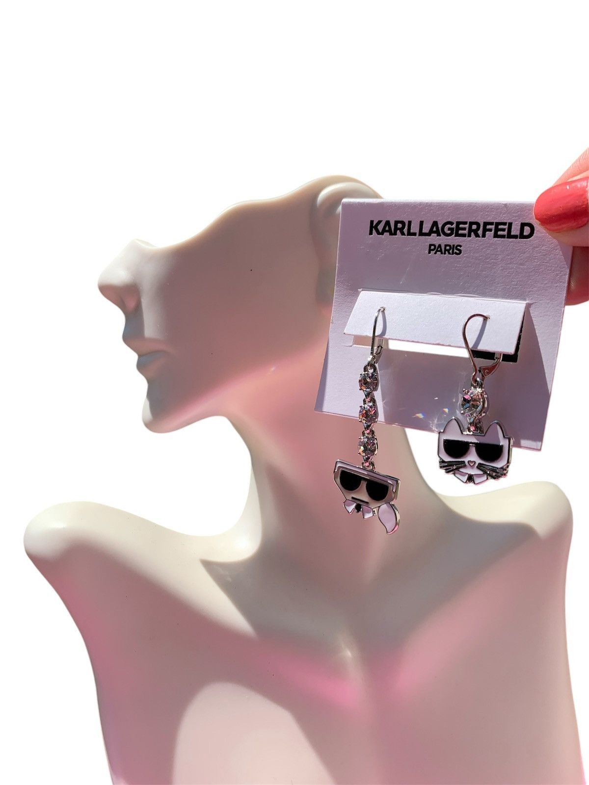 Karl Lagerfeld KARL LAGERFELD PARIS mismatched drop earrings level back NWT Size ONE SIZE - 1 Thumbnail