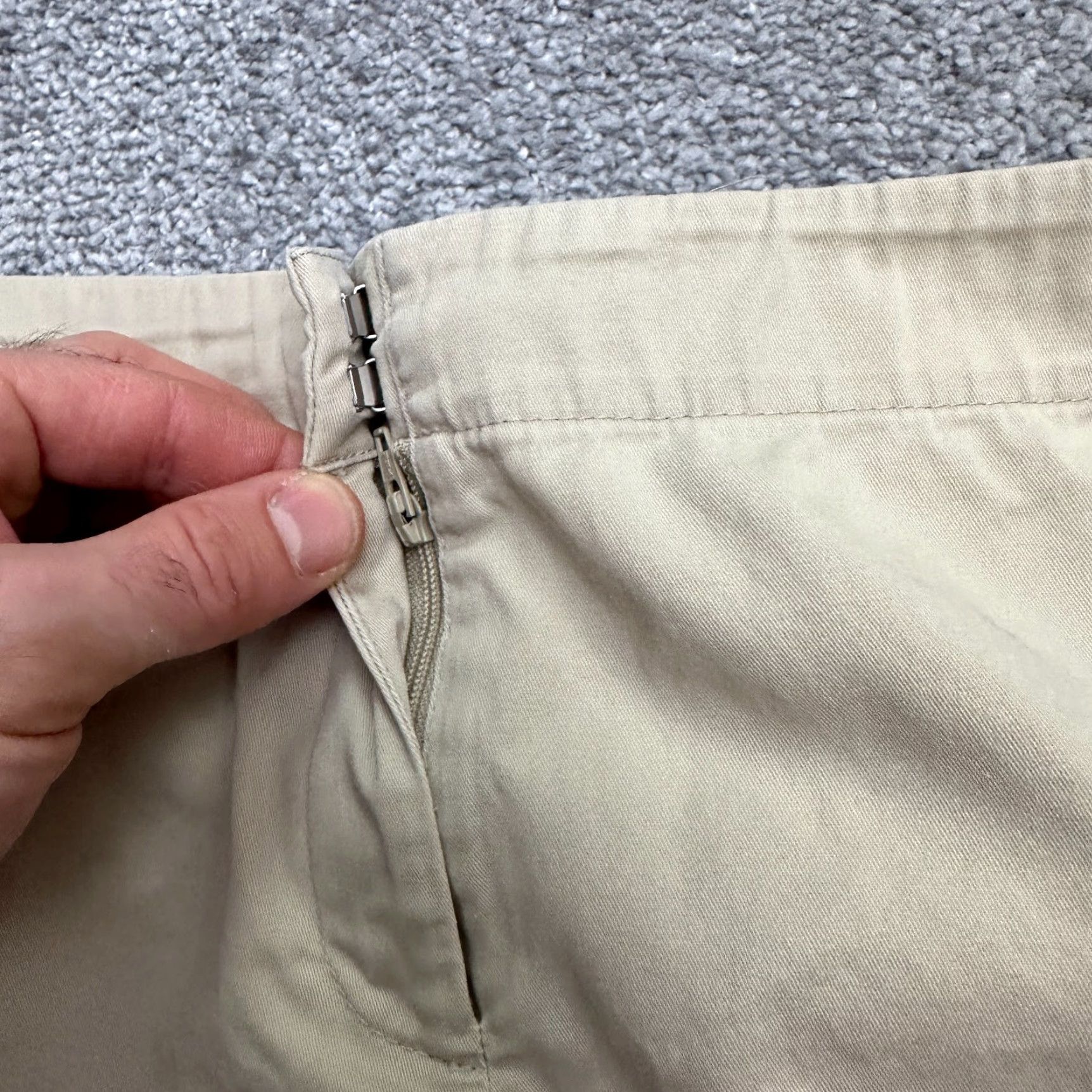 J. Jill J. Jill Khaki Pants Women 6 Brown Straight Leg Mid Rise Cotton Blend 32x26 Casual Travel Workwear Size 28" / US 6 / IT 42 - 3 Thumbnail