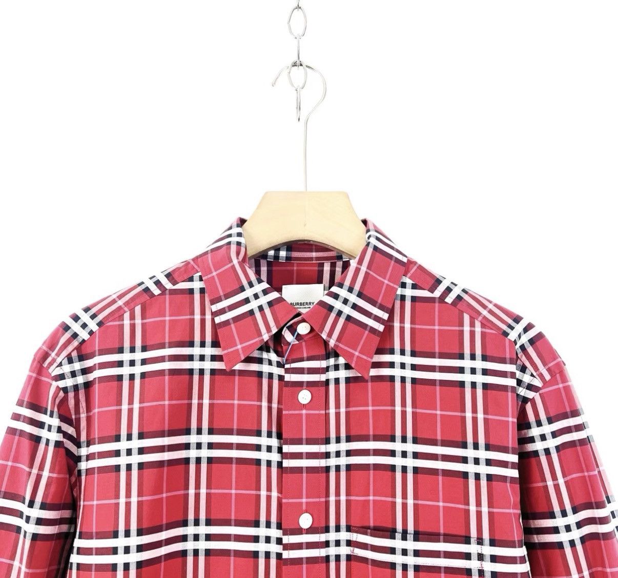 Burberry Burberry Red Check Single-Breasted Long Sleeve Shirt K12 Size US M / EU 48-50 / 2 - 3 Thumbnail