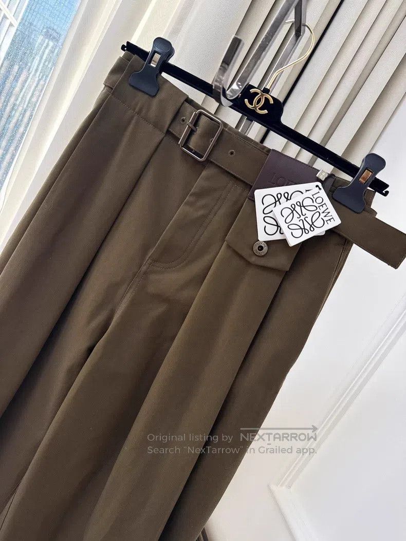 Loewe Loewe Khaki Green Straight Leg Long Pants Size 42" / US 20 - 3 Thumbnail