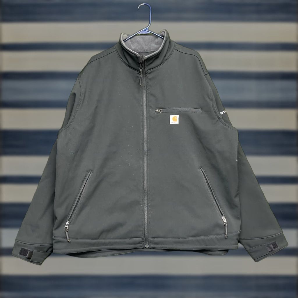 Carhartt VINTAGE Carhartt Crowley Jacket Mens 2XL Soft Shell Black Fleece Lined Workwear Coat Size US XXL / EU 58 / 5 - 1 Thumbnail