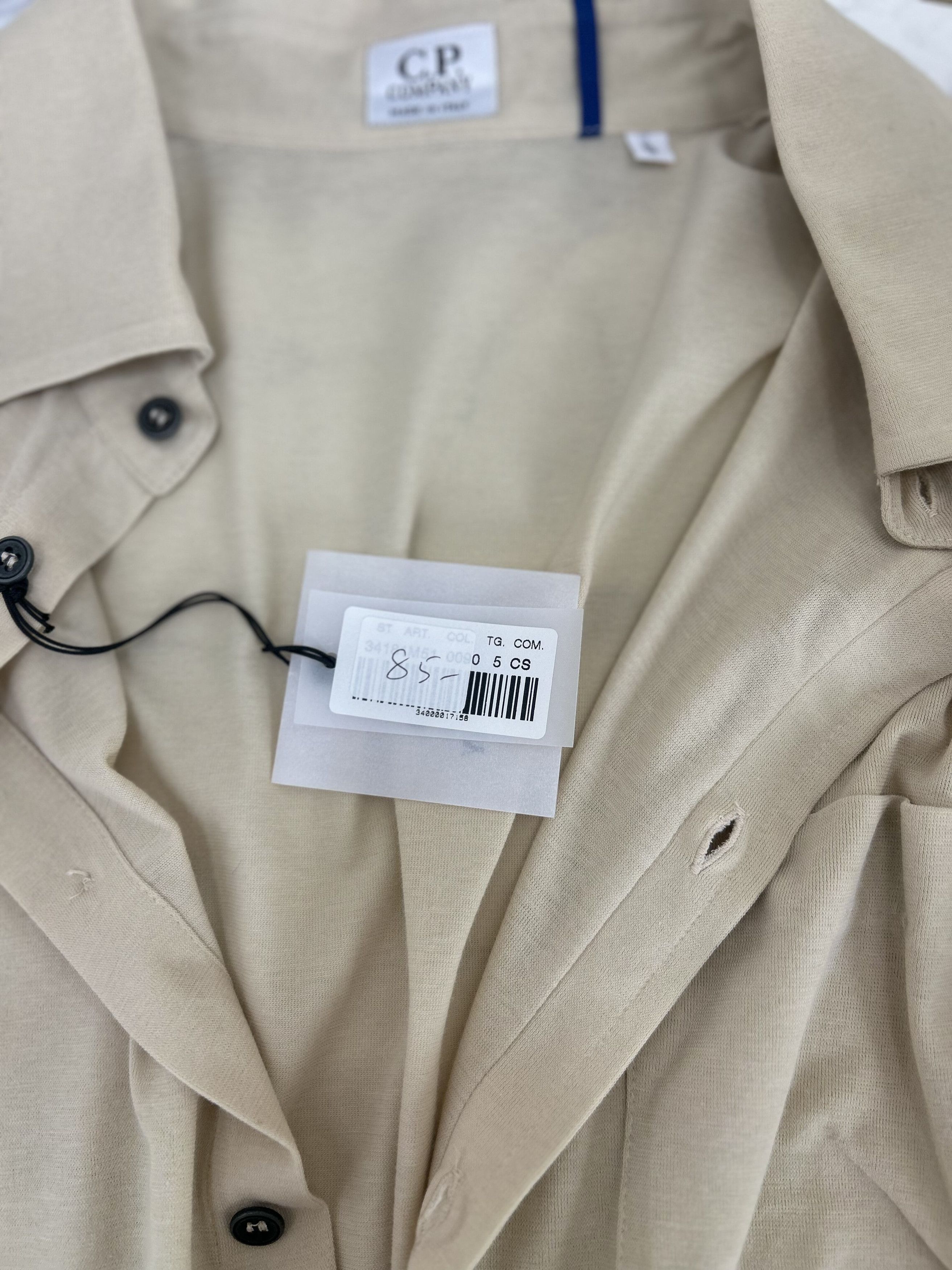 CP Company Ecru Short Sleeve Shirt