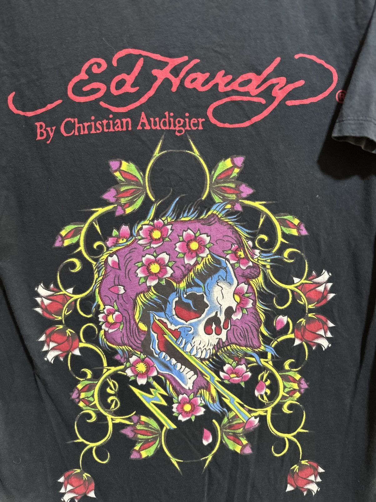 Christian Audigier Vintage Ed Hardy By Christian Audigier Sun Faded Tee Size US M / EU 48-50 / 2 - 2 Thumbnail