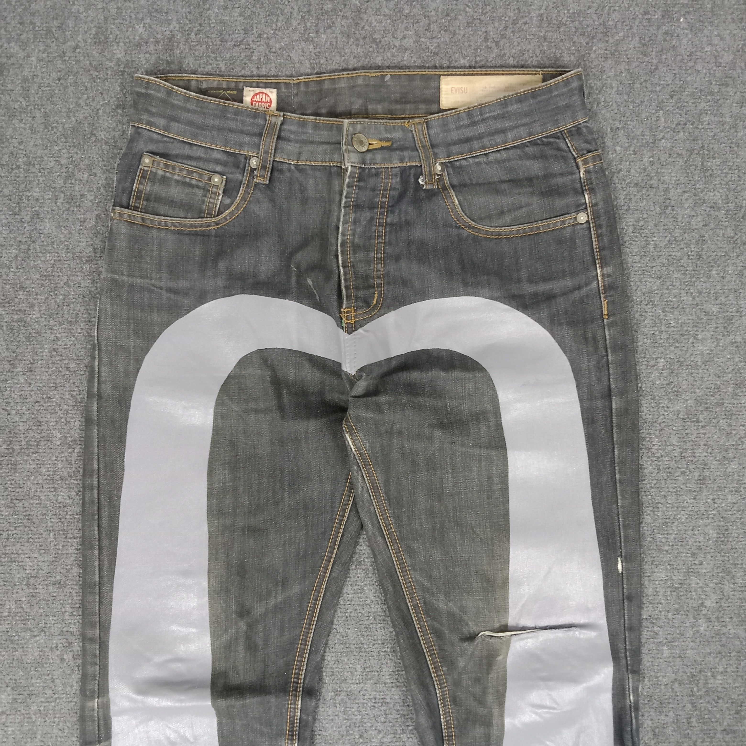 Japanese Brand × Vintage Evisu Japanese Brand Daicock Custom Art Denim Jeans Size US 31 - 7 Thumbnail
