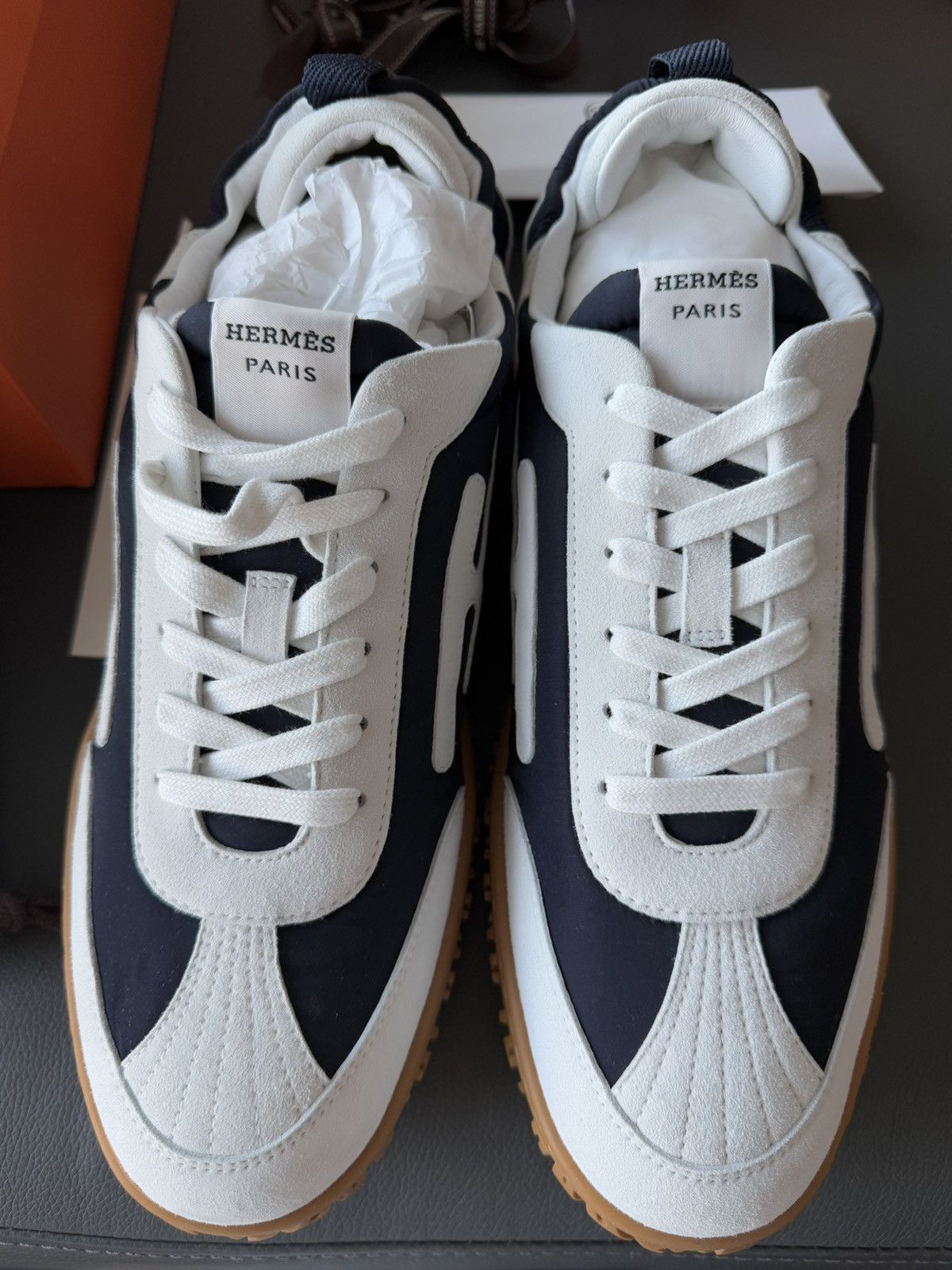 Hermes Brand New Full Set Hermes H Logo Sneaker Limited Edition Size US 10.5 / EU 43-44 - 10 Thumbnail