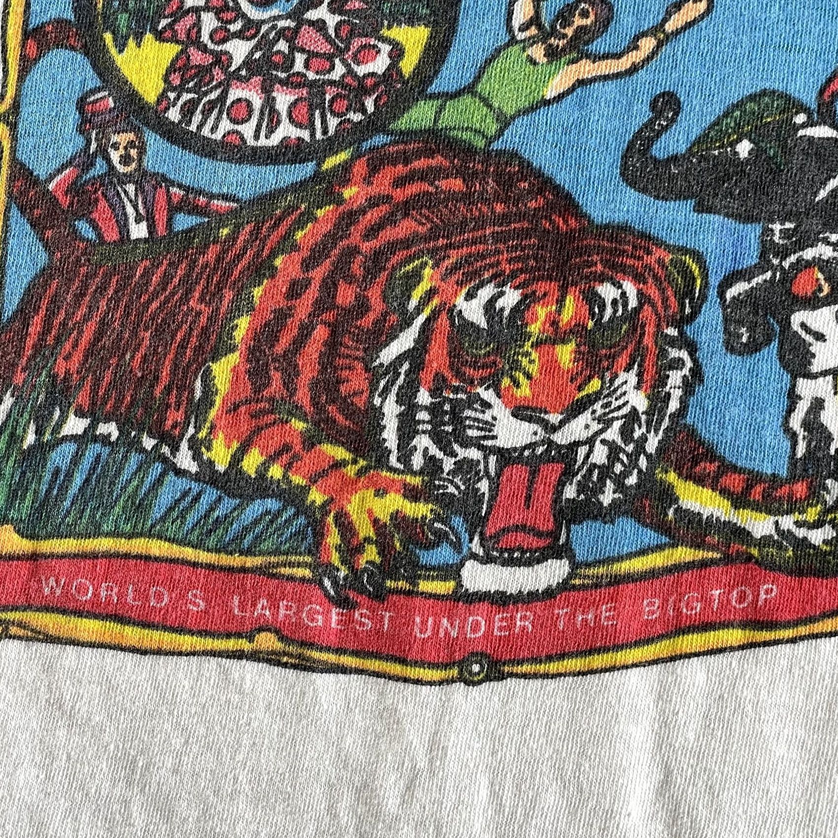 Vintage VINTAGE Clyde Beatty Cole Bros Circus Shirt Mens XL White Crew Neck Short Sleeve Graphic Print 80s Size US XL / EU 56 / 4 - 3 Thumbnail