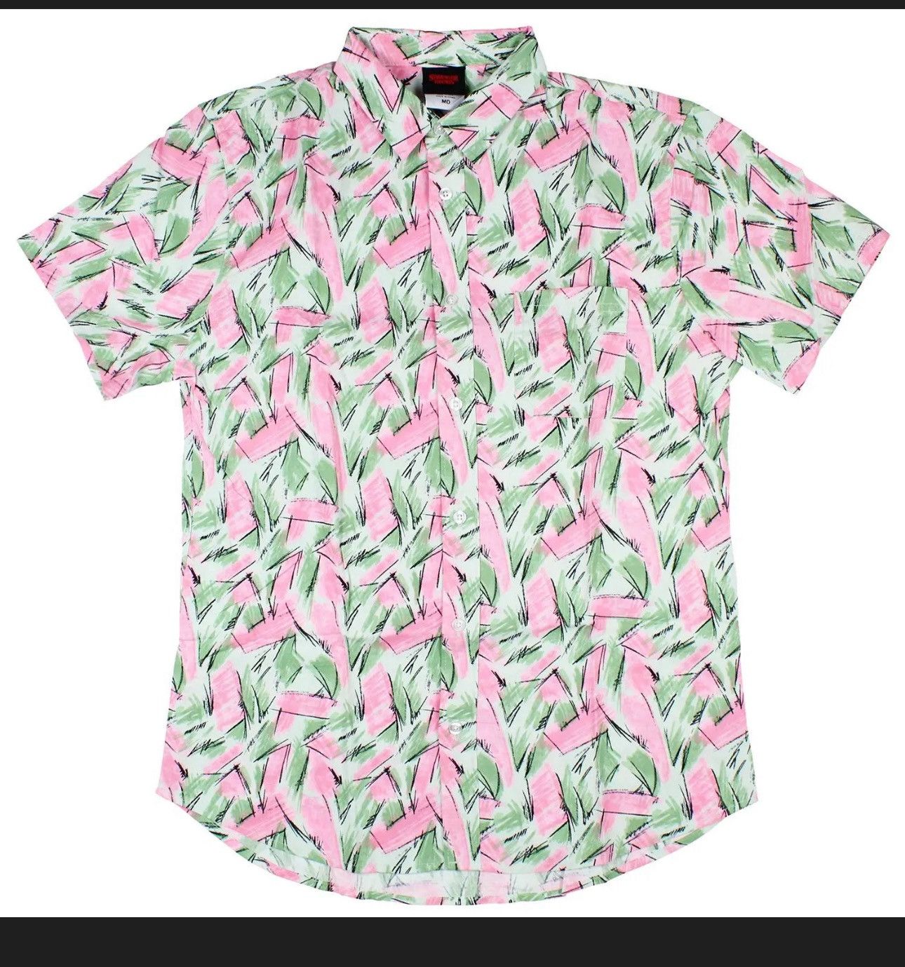 Other Stranger Things Mens' Hopper Woven Button Up Shirt Size MD Size US M / EU 48-50 / 2 - 1 Thumbnail