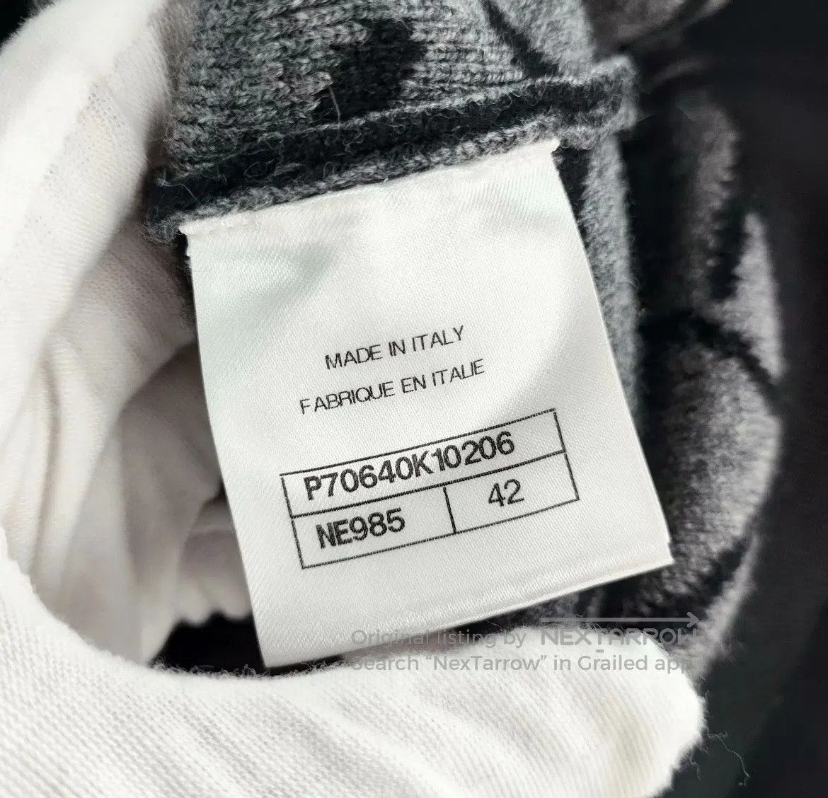 Chanel Chanel Black and grey letter logo knitted cashmere hooded Size M / US 6-8 / IT 42-44 - 7 Thumbnail