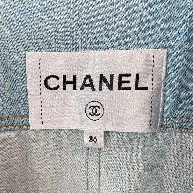Chanel Chanel Blue Cotton Women's Jacket for Spring Autumn . Size S / US 4 / IT 40 - 5 Thumbnail