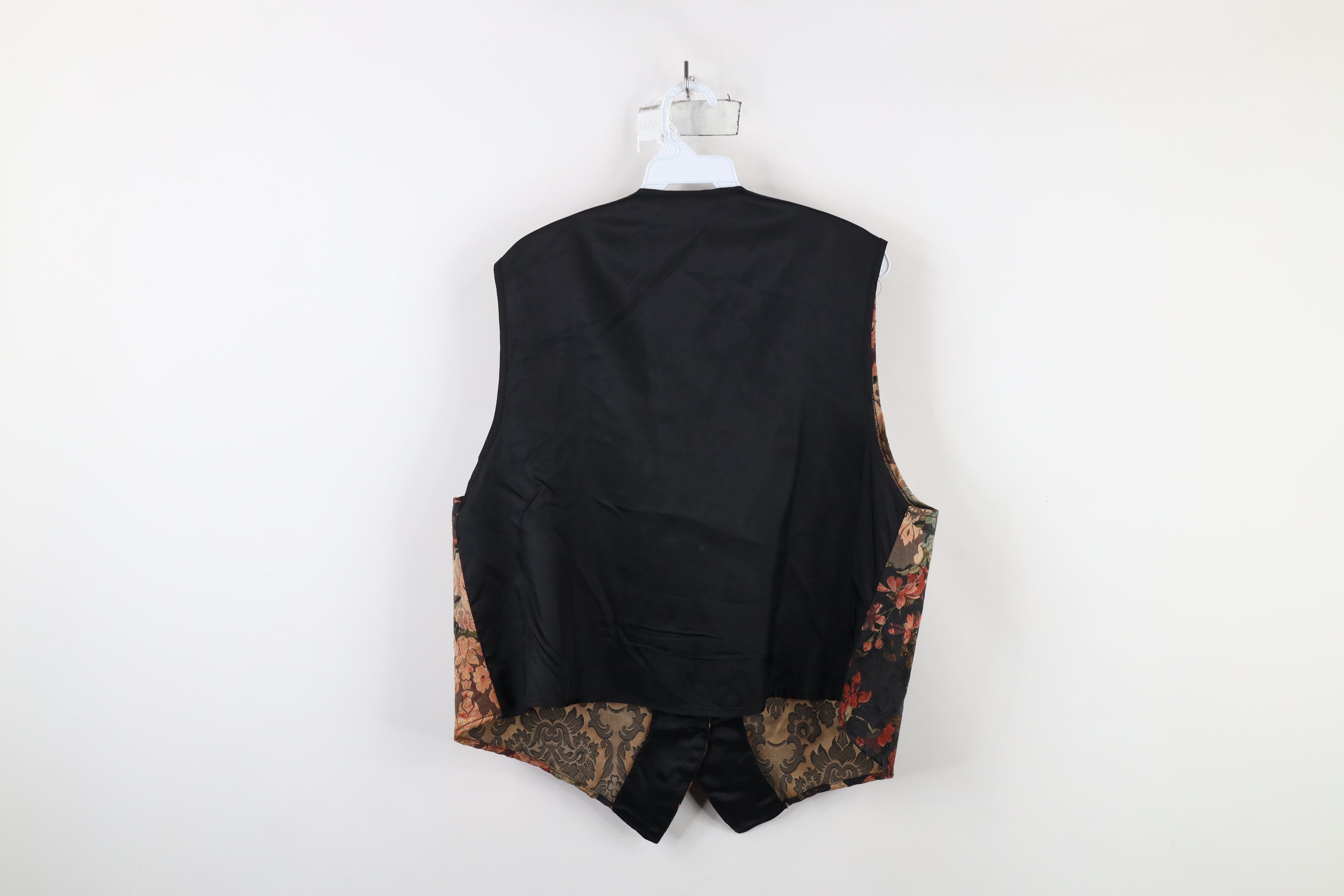 Vintage Vintage 90s Streetwear Floral Tapestry Vest Jacket USA Size XL / US 12-14 / IT 48-50 - 12 Thumbnail