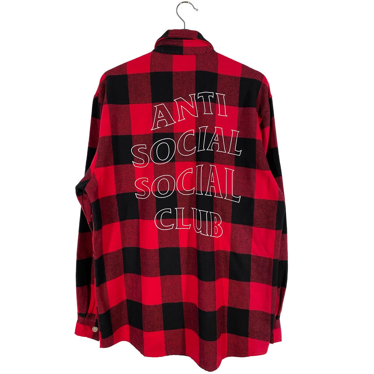 Anti Social Social Club Heavy Outline Flannel Red
