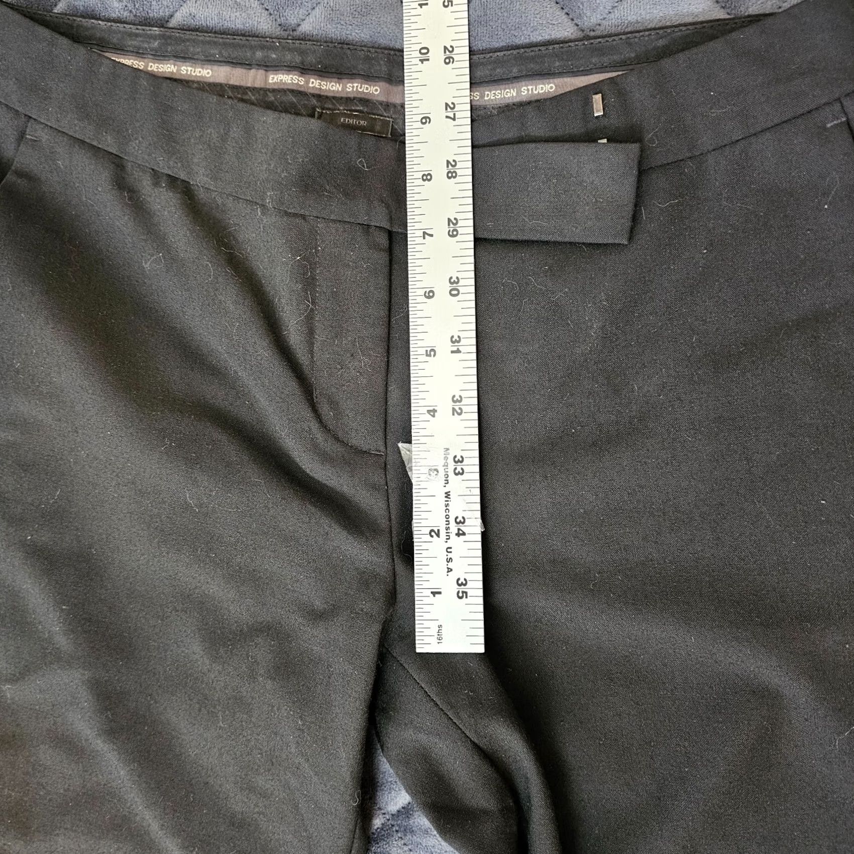 Express Express Dress Pants Women's 4 Black Flat Front Cropped 24in Inseam Flared Cropped Style Express Size 27" / US 4 / IT 40 - 5 Thumbnail