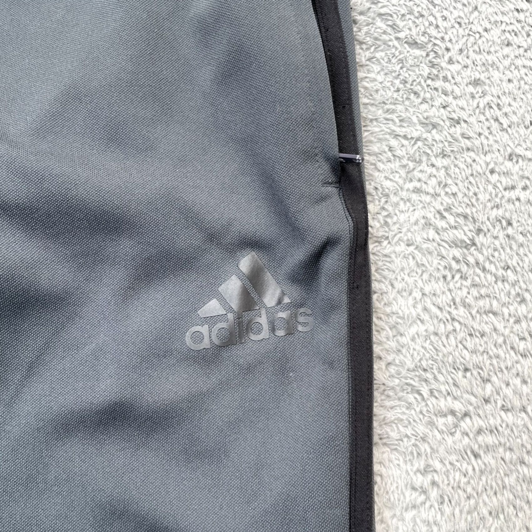 Adidas Adidas Pants Mens Small Gray Climacool Striped Skinny Leg Ankle Zip Drawstring Track Pants Mens Screener Size US 26 / EU 42 - 2 Thumbnail
