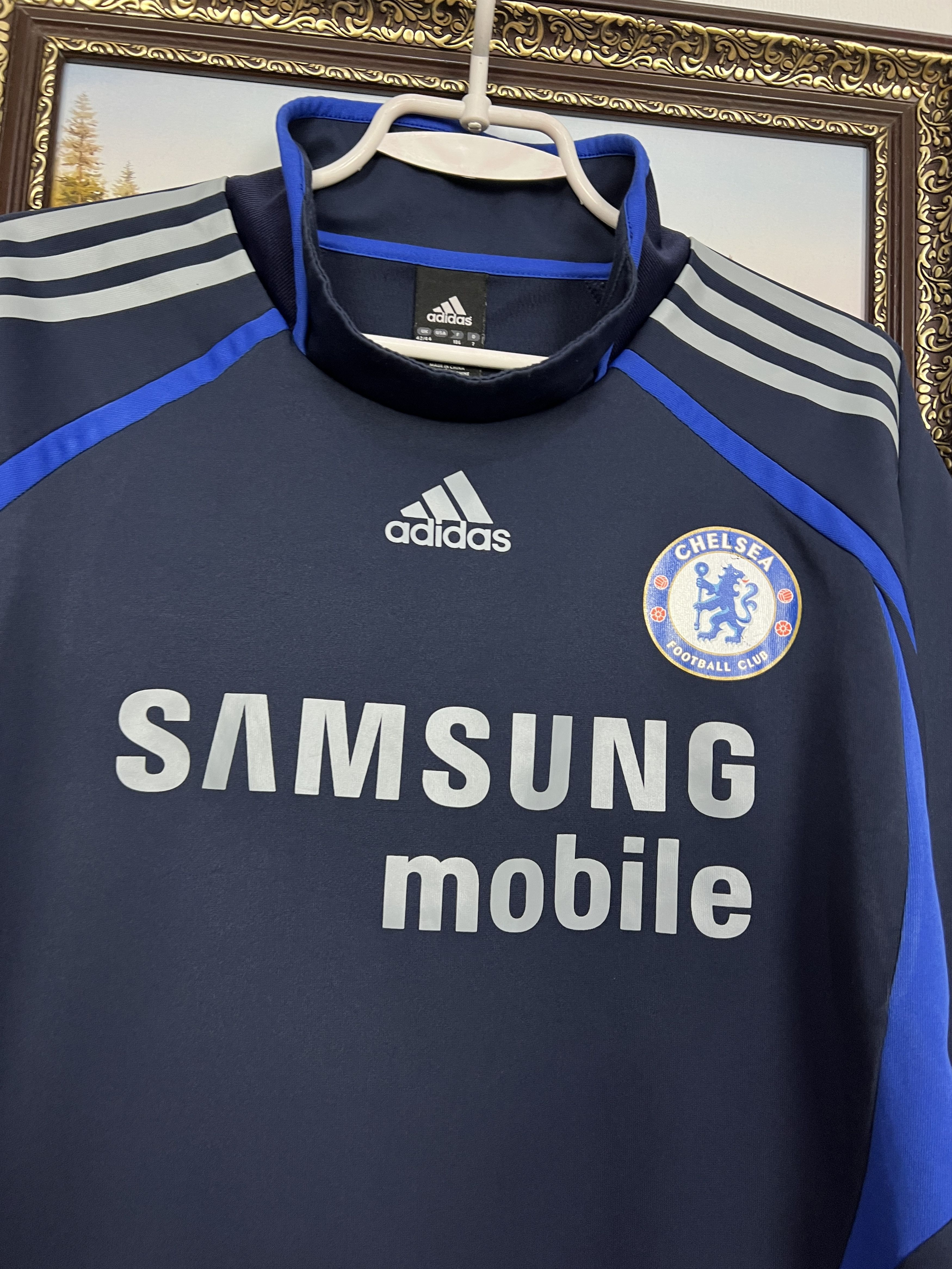 Adidas Vintage Chelsea Football Jacket Player Issue Track Top Size US L / EU 52-54 / 3 - 3 Thumbnail