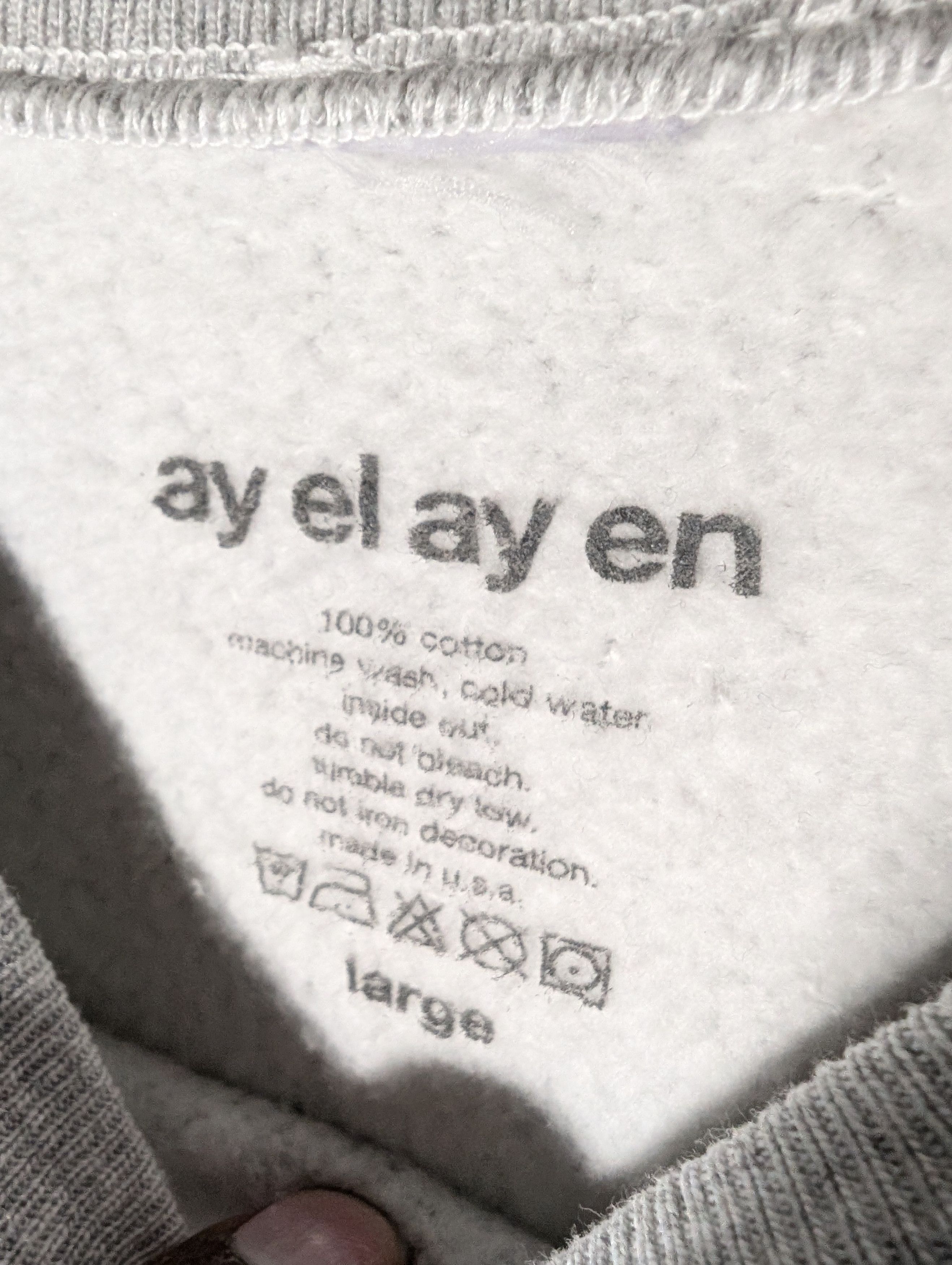 ay el ay en Ay El Ay En crewneck Size US L / EU 52-54 / 3 - 4 Thumbnail