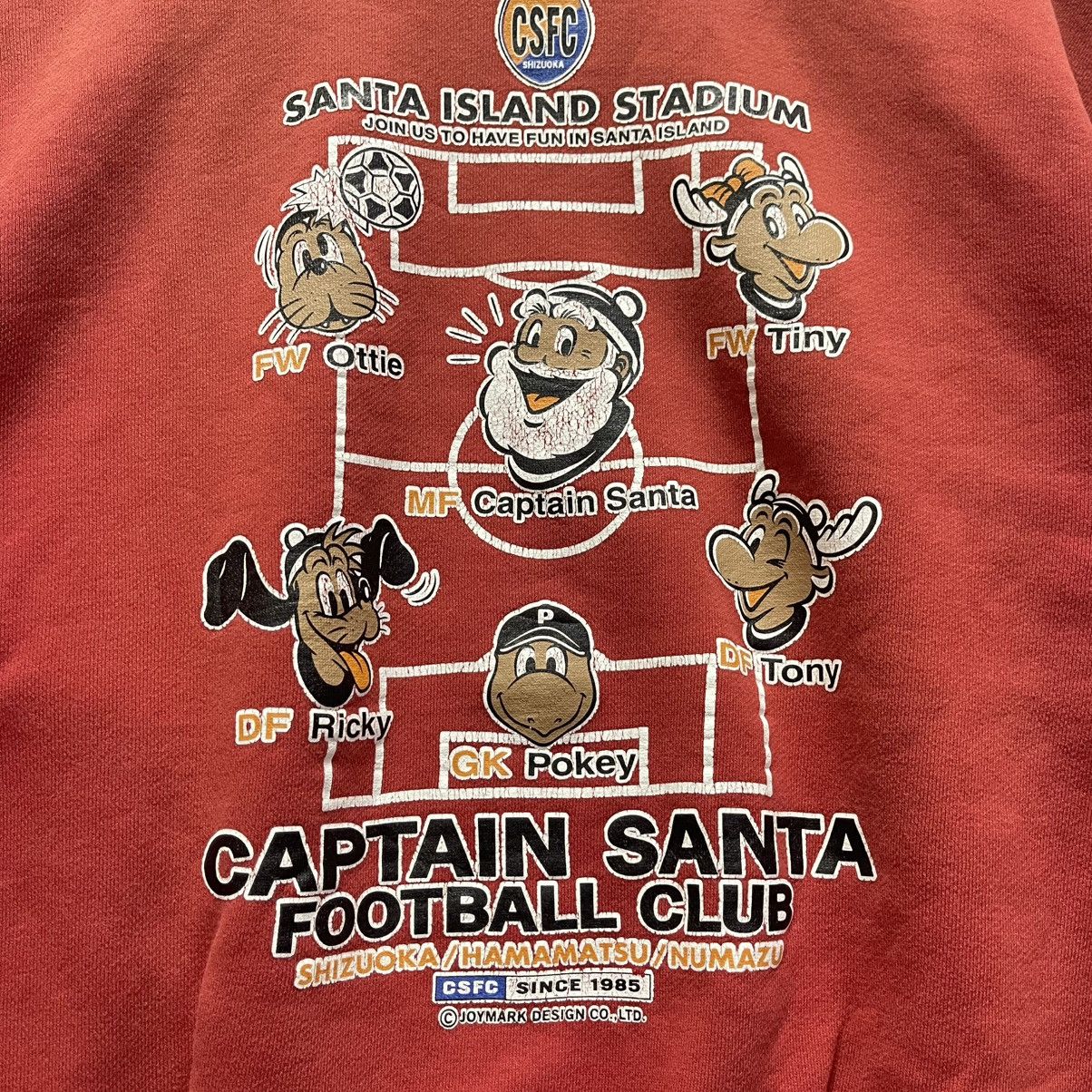 Vintage 1990s Captain Santa Football Club Sweatshirt Red Graphic Size US M / EU 48-50 / 2 - 7 Thumbnail