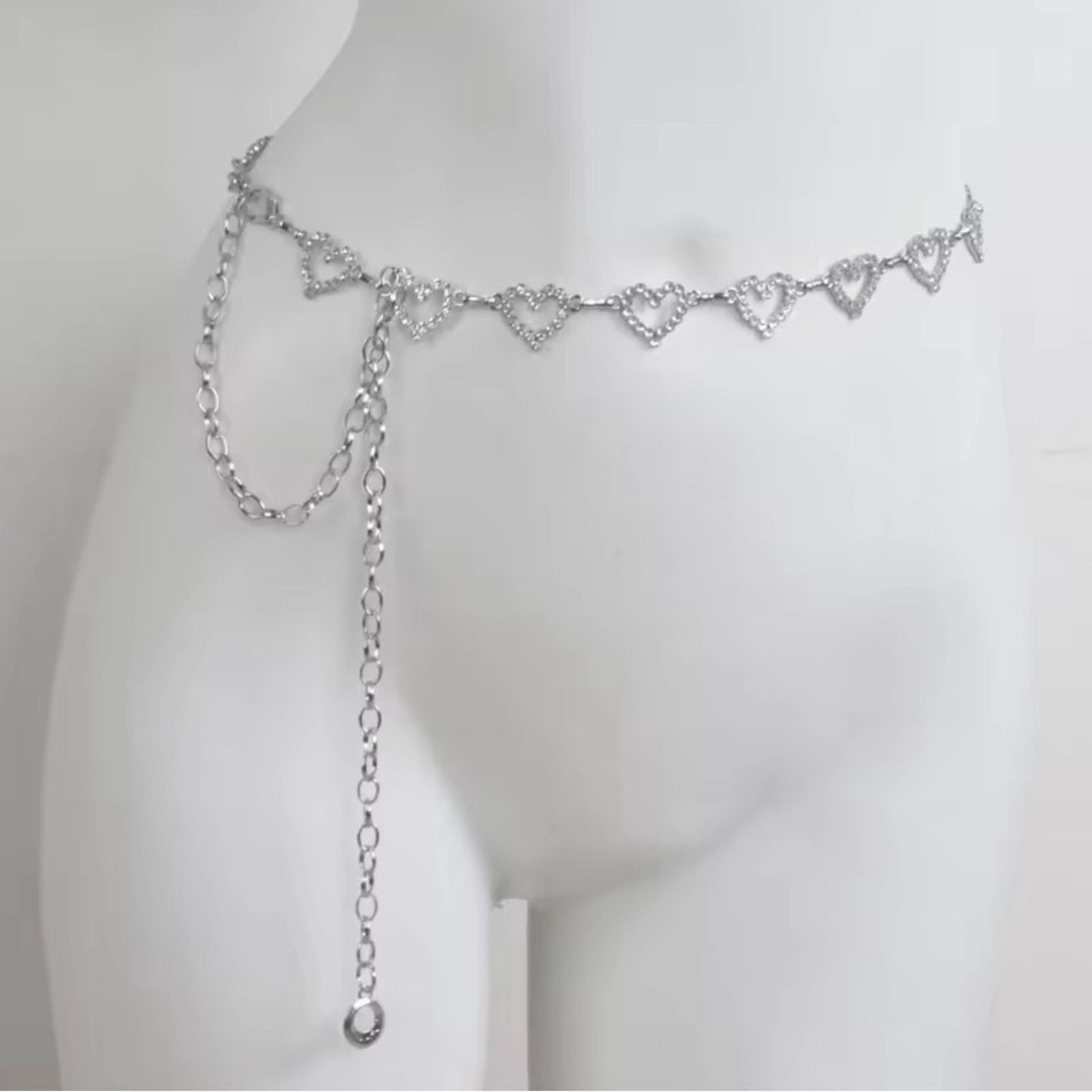 Other Heart-shaped Adjustable Waist Chain Belt for Women Size ONE SIZE - 2 Thumbnail