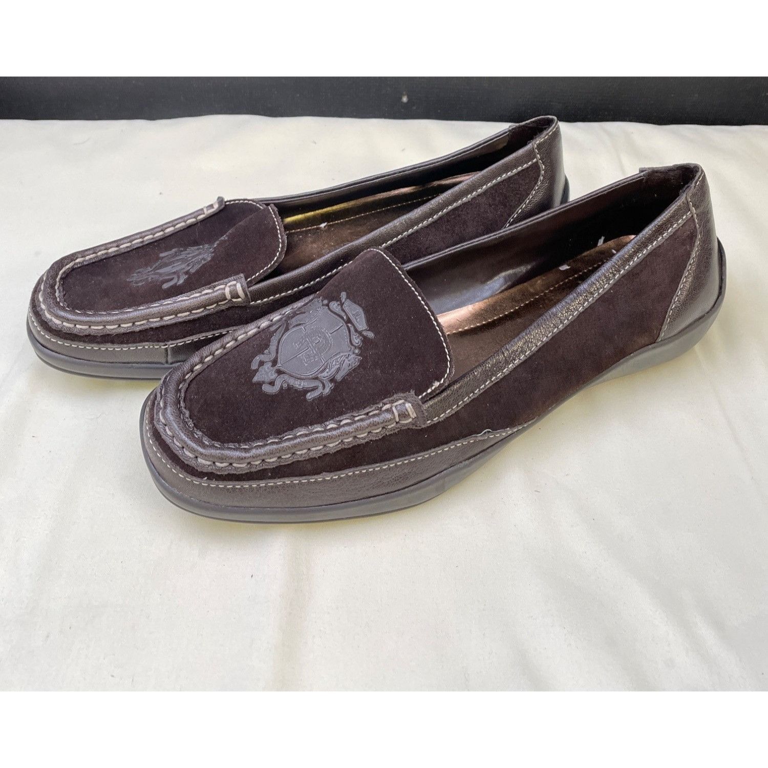 Etienne Aigner Etienne Aigner Women's Brown Suede Leather Loafers/ Shoes Si Size US 7.5 / IT 37.5 - 2 Thumbnail