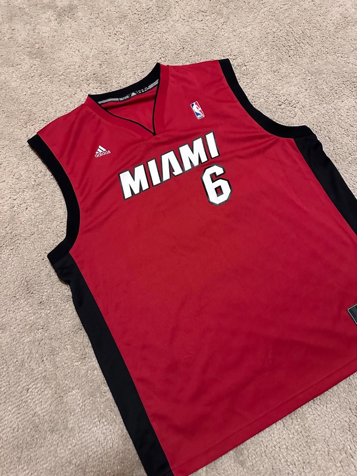 Adidas Adidas Miami Heat NBA LeBron James #6 Jersey Shirt Size US XL / EU 56 / 4 - 3 Thumbnail