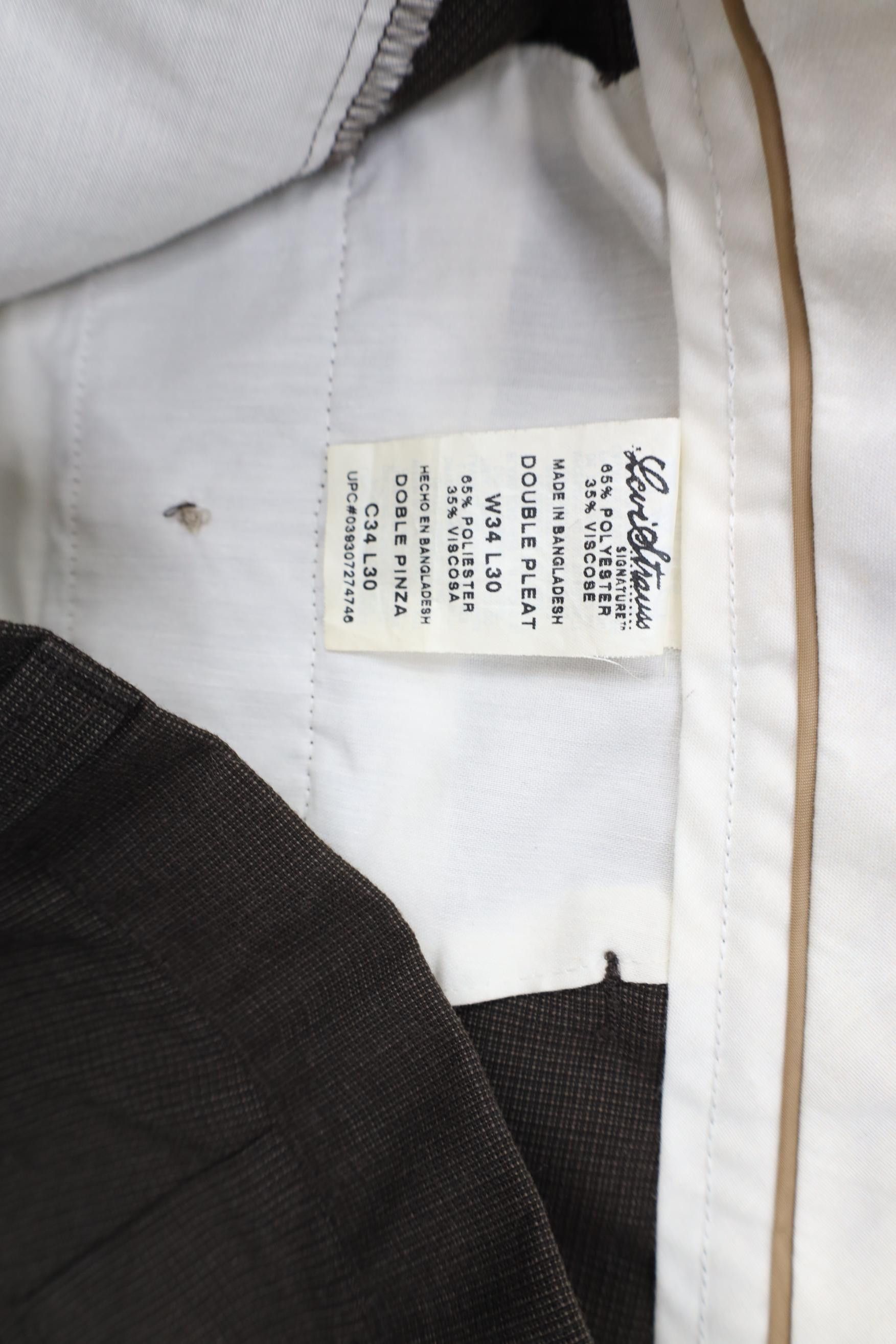 Levi's Vintage Y2K 2005 Levis Knit Wide Leg Chino Pants Brown Plaid Size US 34 / EU 50 - 7 Thumbnail