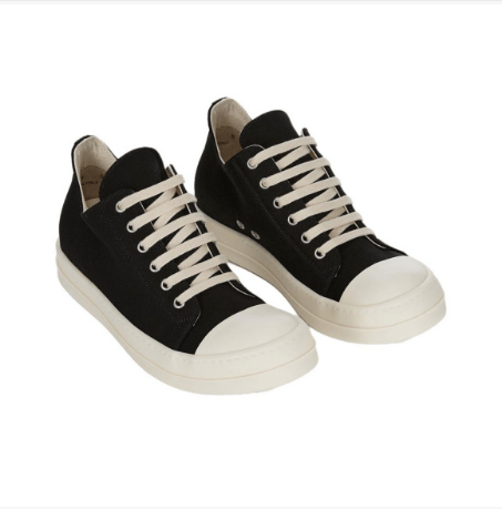Rick Owens Drkshdw Rick Owens DRKSHDW SS22 Black Low Canvas Sneakers Size 35 Size US 4 / IT 34 - 9 Thumbnail