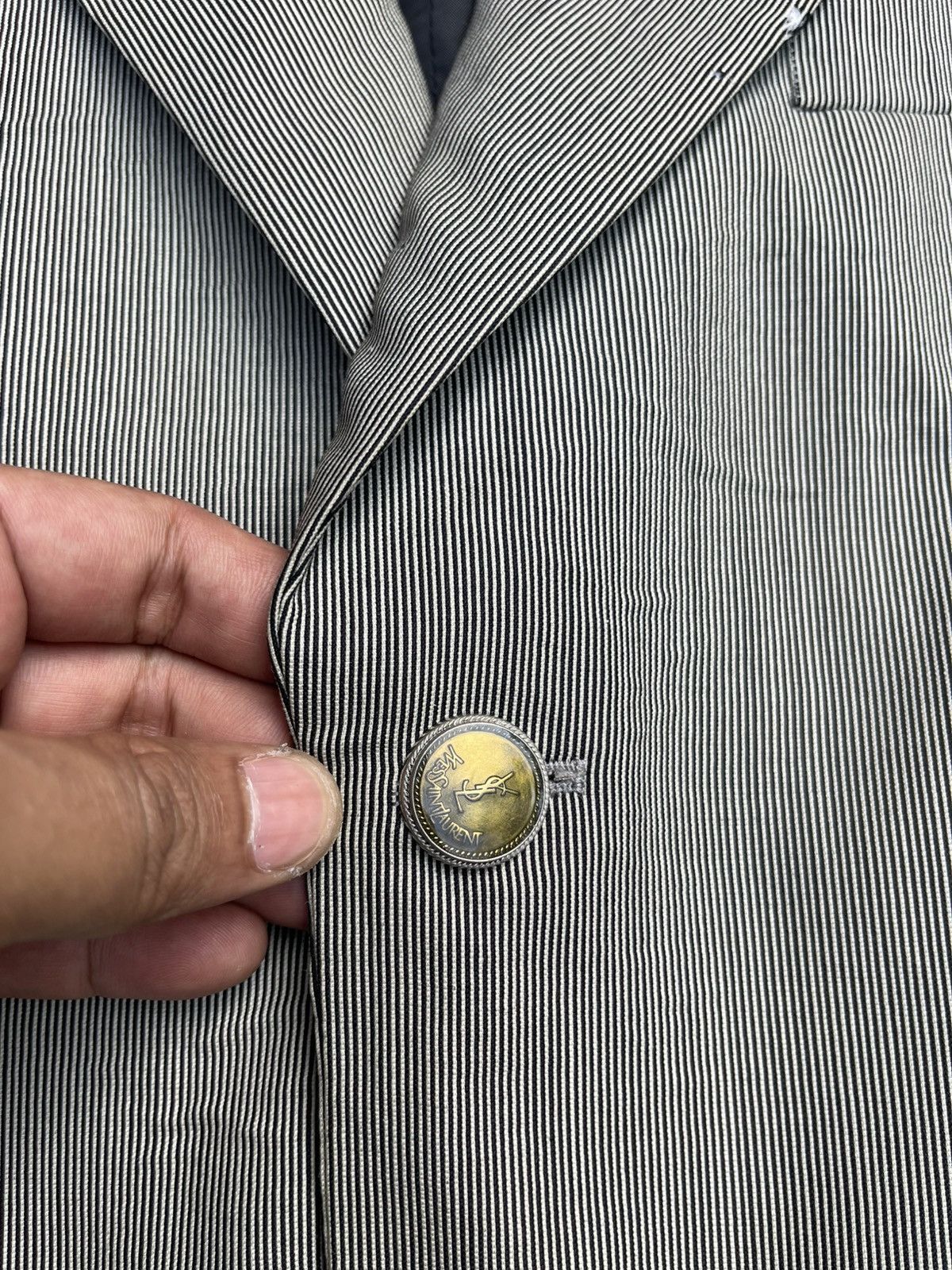 Vintage × Yves Saint Laurent Vintage Yves Saint Laurent Pour Homme Suit Jacket Size US S / EU 44-46 / 1 - 6 Thumbnail