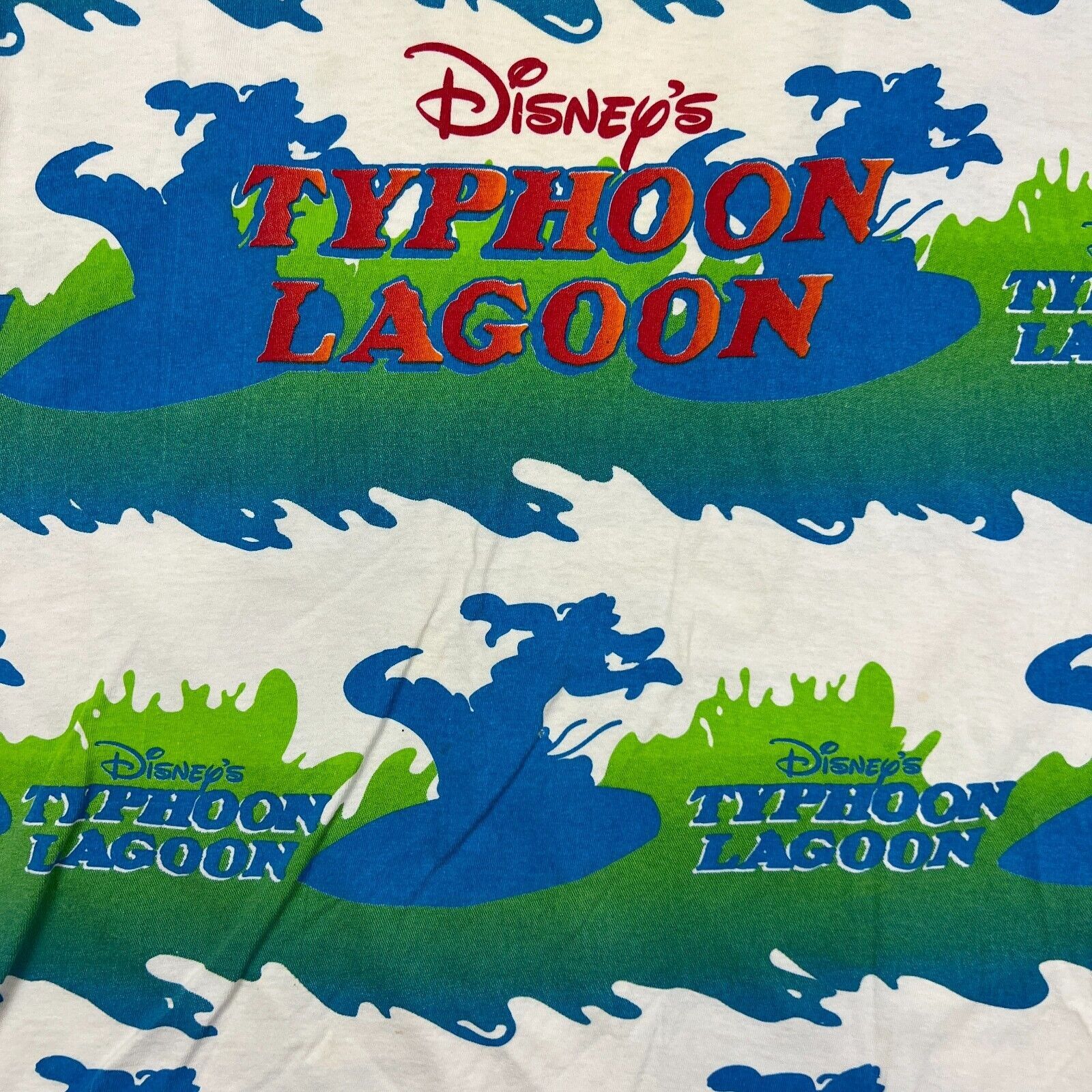 Disney × Mickey Mouse × Vintage 90s Disney World Typhoon Lagoon T Shirt XL AOP Stitched Tee Size US XL / EU 56 / 4 - 3 Thumbnail