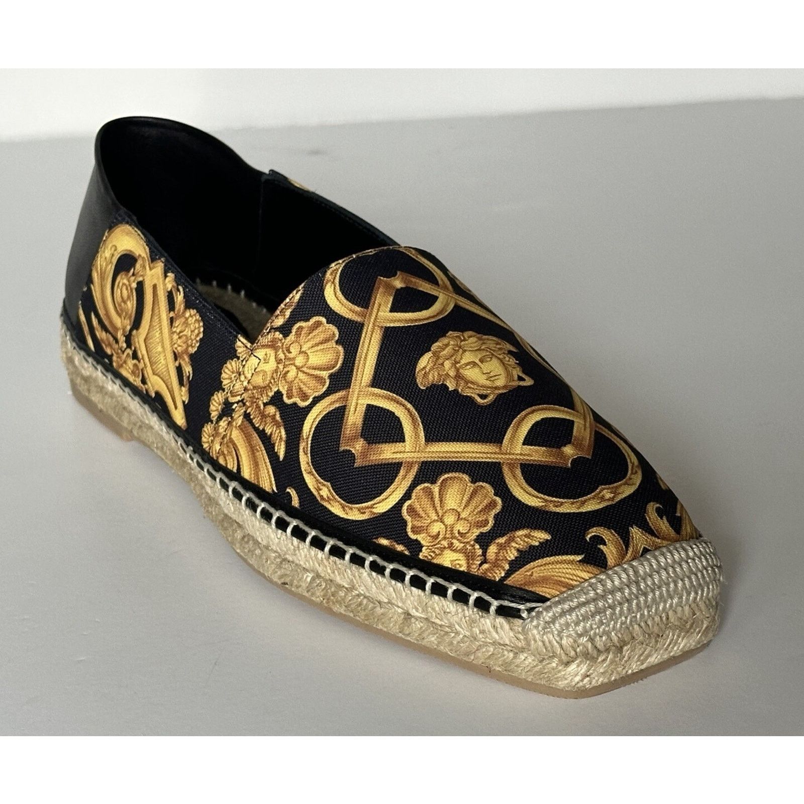 Versace VERSACE Barocco Gold/Black Canvas Espadrilles 11 1014774 Size US 11 / EU 44 - 2 Thumbnail