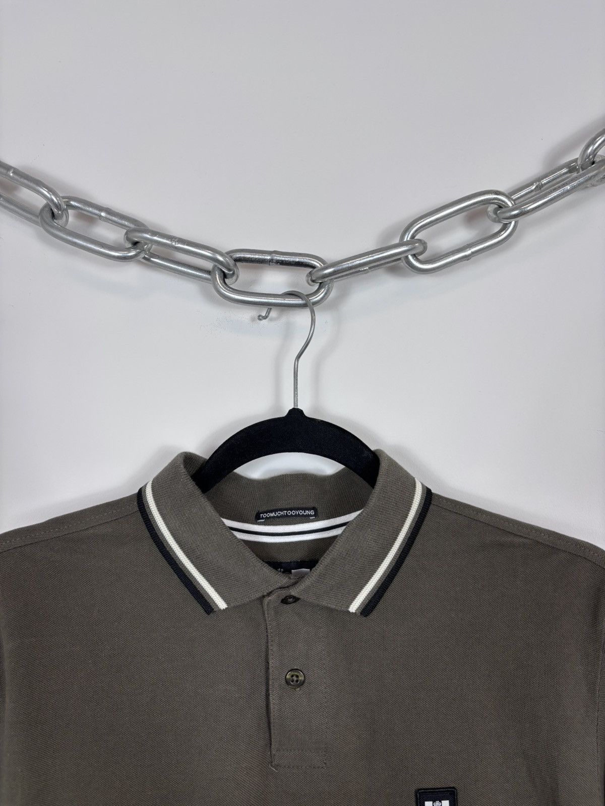 Weekend Offender Weekend Offender Men’s Khaki Long Sleeve Polo Shirt Size US S / EU 44-46 / 1 - 6 Thumbnail