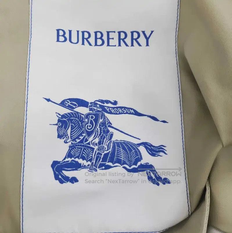 Burberry Burberry M Size Light Green Cotton Trench Coat. Size M / US 6-8 / IT 42-44 - 3 Thumbnail