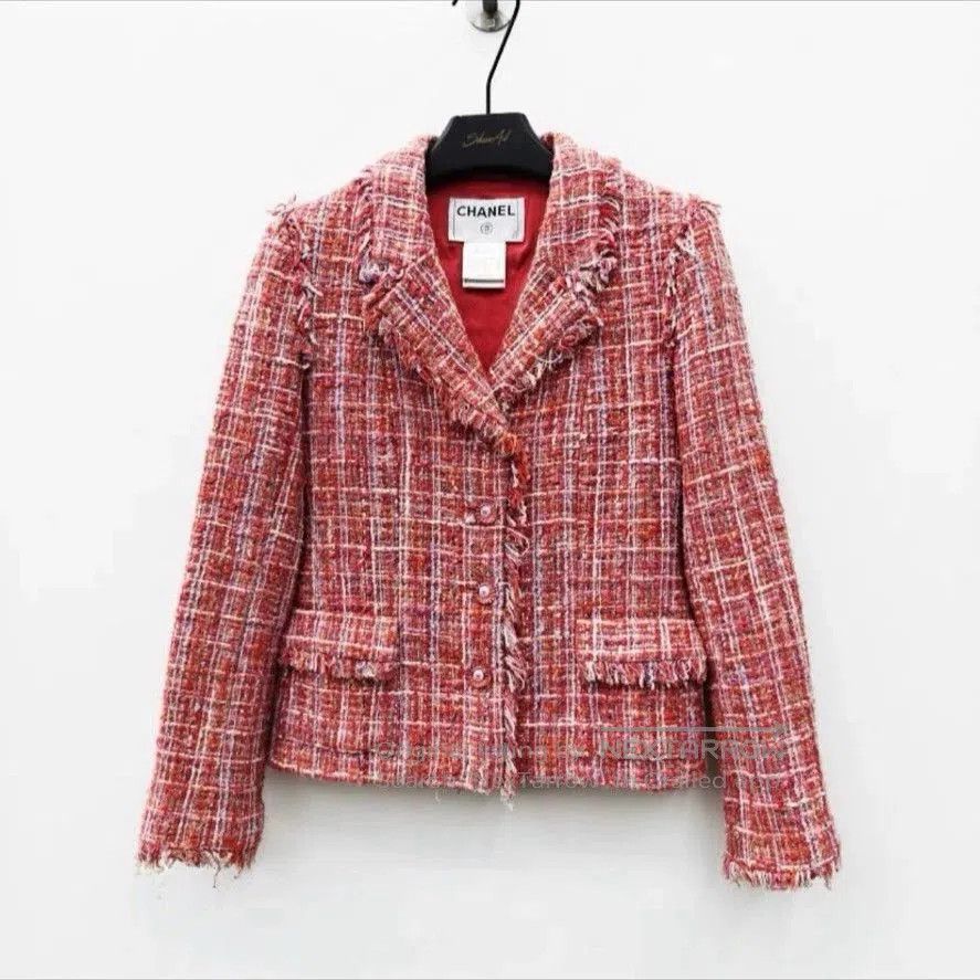 Chanel Chanel Vintage 04P Tweed Fringe Jacket. Size US XS / EU 42 / 0 - 1 Thumbnail