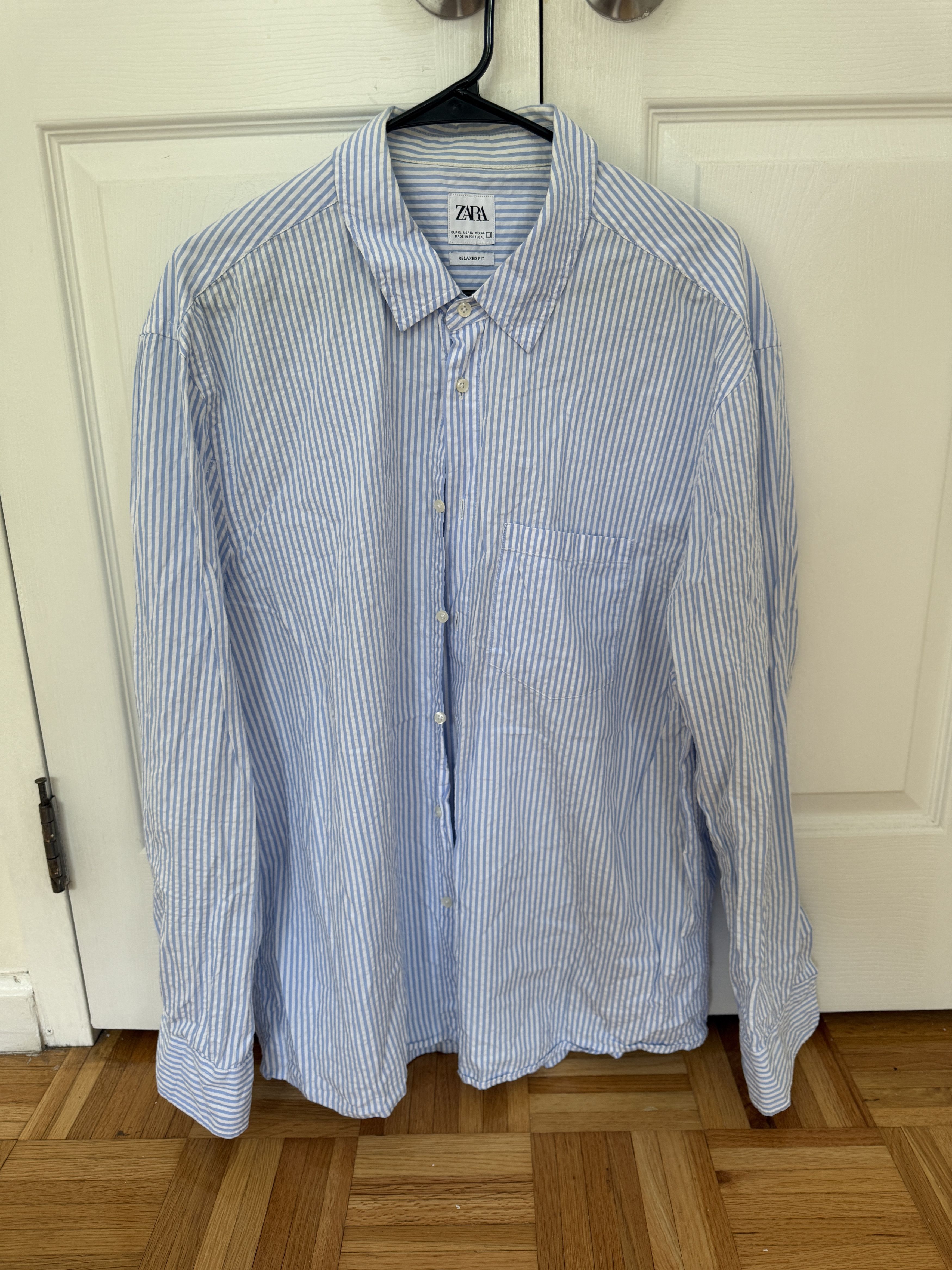 Zara Zara Searsucker Shirt Size US XL / EU 56 / 4 - 1 Thumbnail
