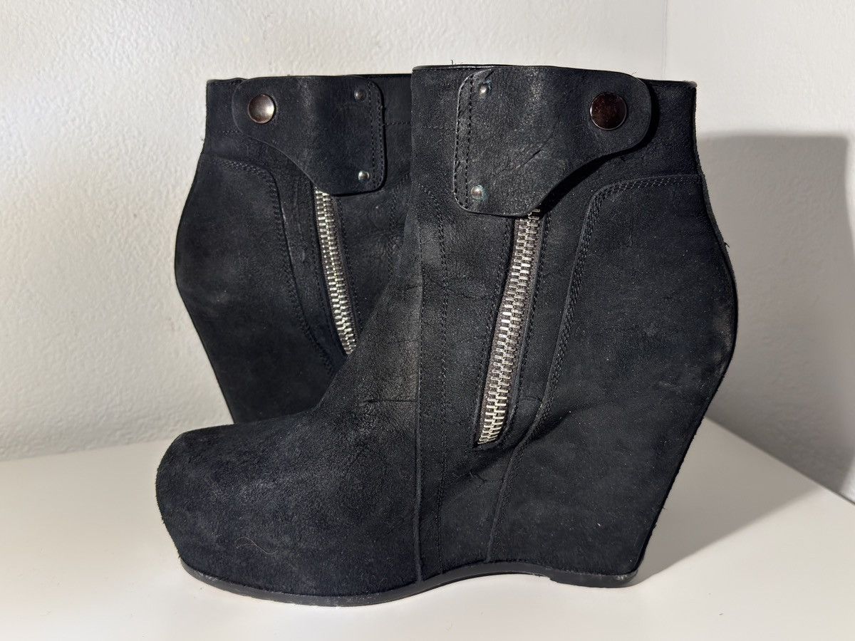 Rick Owens Rick Owens Blistered Goatskin Wedge Ankle Boots Size US 7.5 / IT 37.5 - 2 Thumbnail
