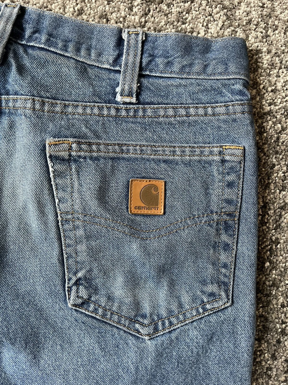 Carhartt × Vintage Vintage 90’s Carhartt Thrashed Jeans Size US 32 / EU 48 - 7 Thumbnail