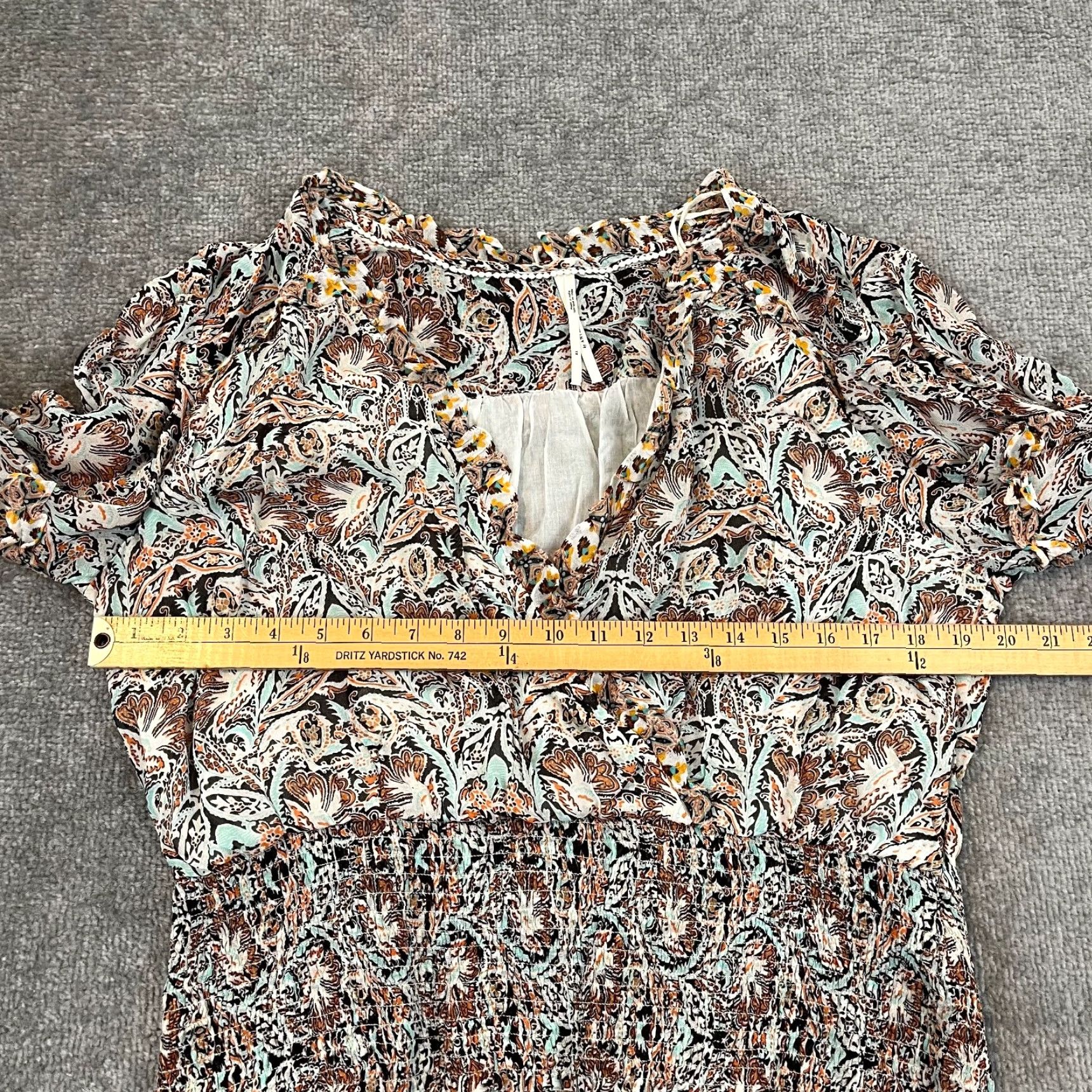 Anthropologie Anthropologie Top Women XL Crop Top Blouse Peasant Boho Surplice V-Neck Ruffled Multicolor Womens Size XL / US 12-14 / IT 48-50 - 5 Thumbnail