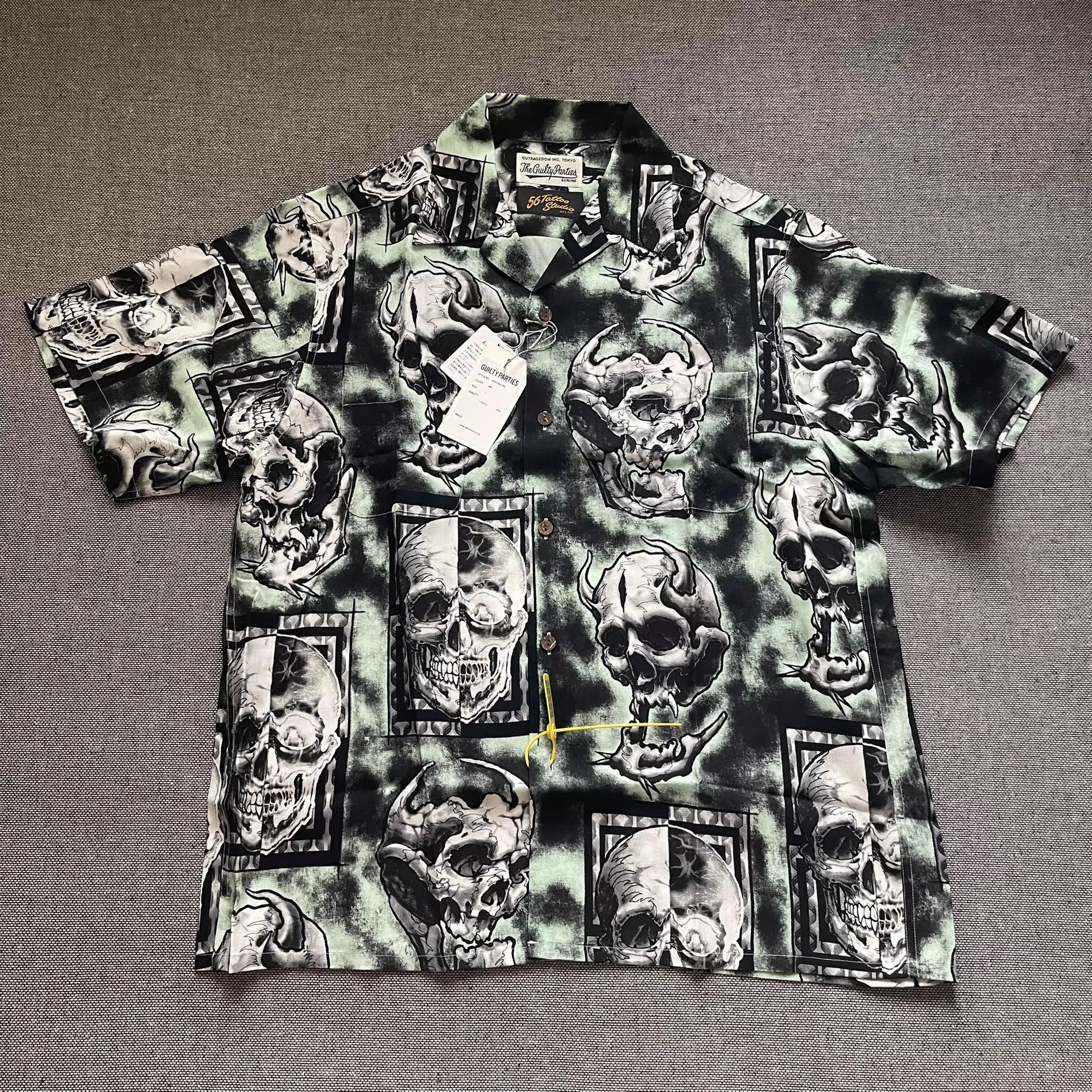 Wacko Maria Wacko Maria x 56TS Hawaiian Shirt Green L Short Sleeve Size US L / EU 52-54 / 3 - 1 Thumbnail