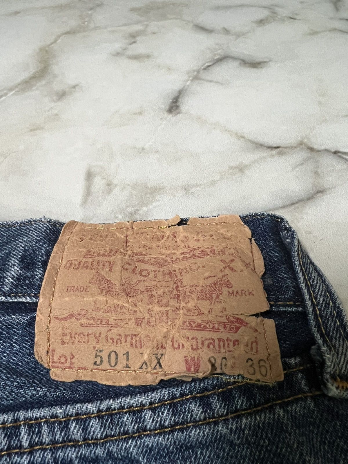 Levi's × Levi's Vintage Clothing 💥Vintage 90’s💥Levis Big E 501 XX Distress Selvedge Jean Size US 28 / EU 44 - 19 Thumbnail