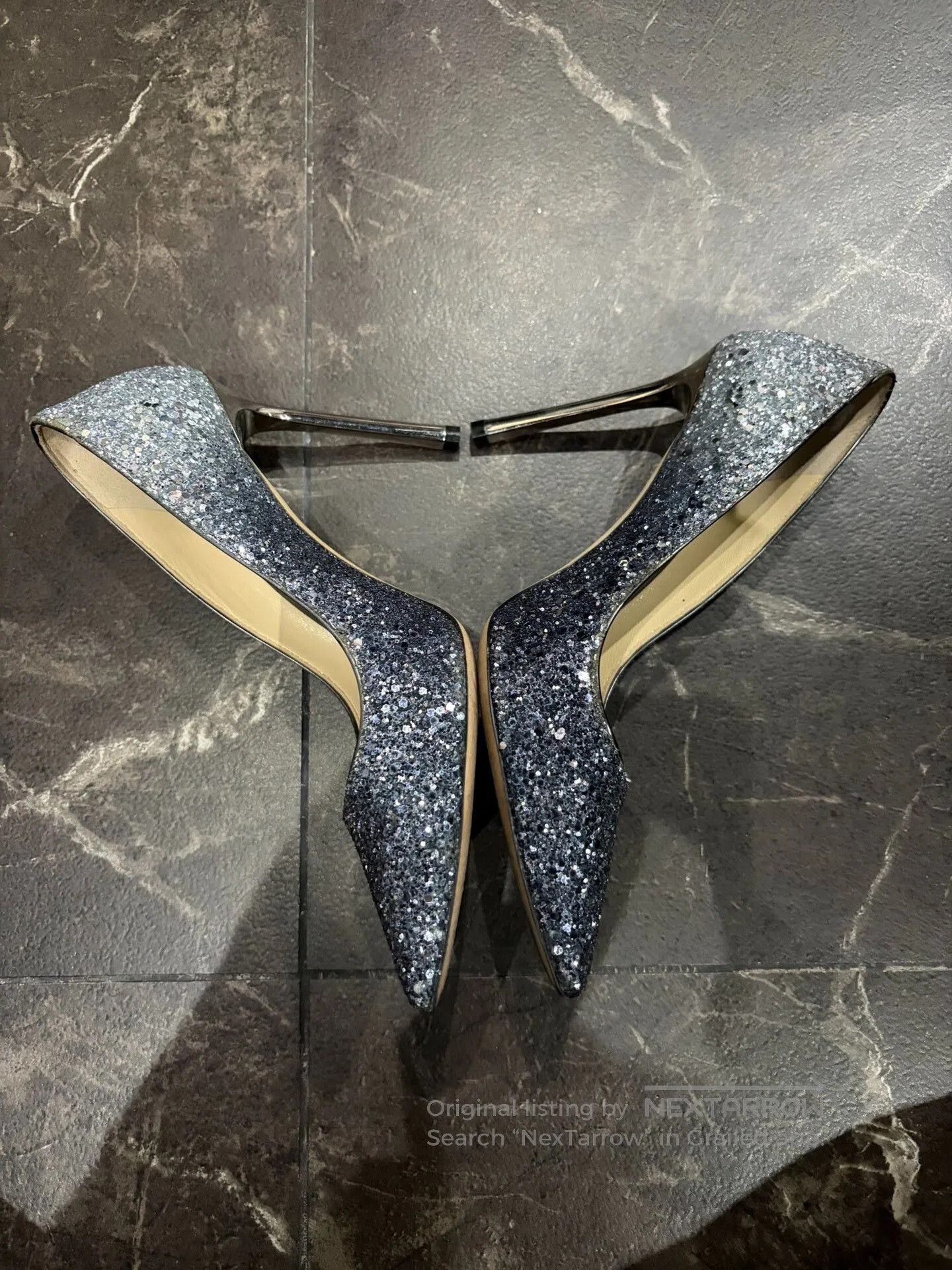 Jimmy Choo Jimmy Choo Romy Women's Silver Heels. Size US 5 / IT 35 - 2 Thumbnail