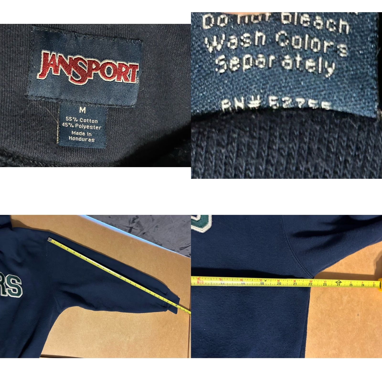 Jansport VTG Mercyhurst University 1/4 Zip Pullover Unisex Adults Medium Navy Blue Stitched Logo Zipper Mock Neck Athletic Shirt Pullover 1/4 Zip Size US M / EU 48-50 / 2 - 9 Thumbnail