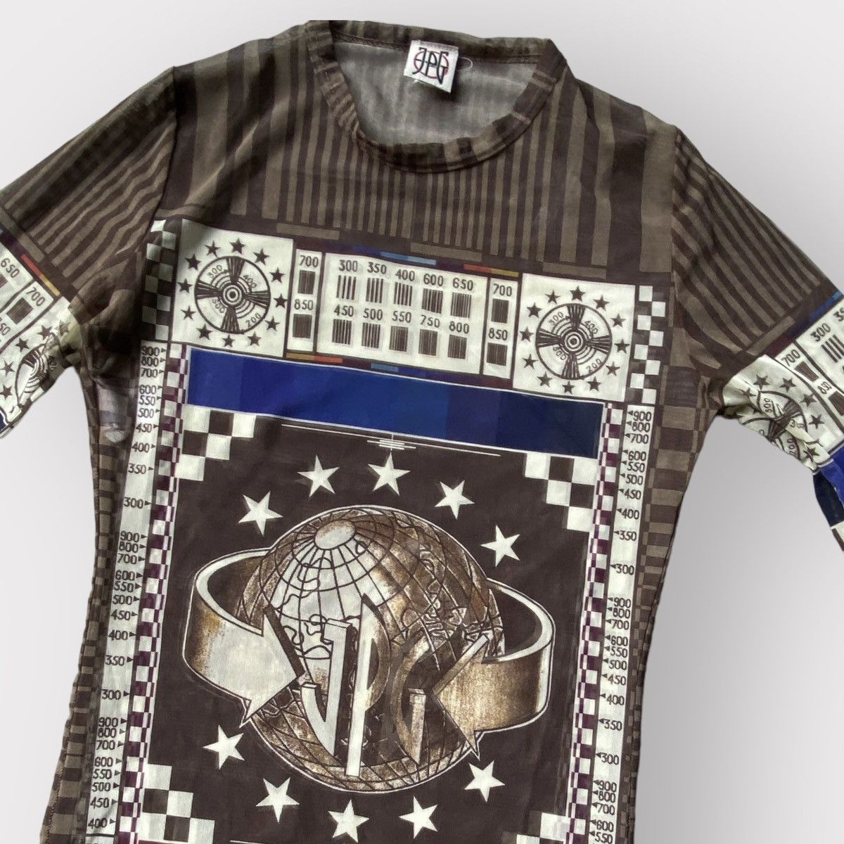 Jean Paul Gaultier JPG Globe Sheer mesh LS Size US XS / EU 42 / 0 - 1 Thumbnail