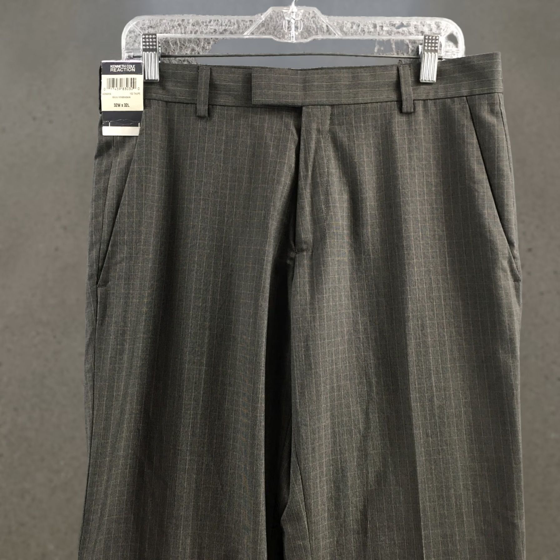 Kenneth Cole Kenneth Cole Reaction Trouser Dress Pants Mens 32x32 Taupe NEW - Regular, Taupe, Knee-High? Size US 32 / EU 48 - 1 Thumbnail