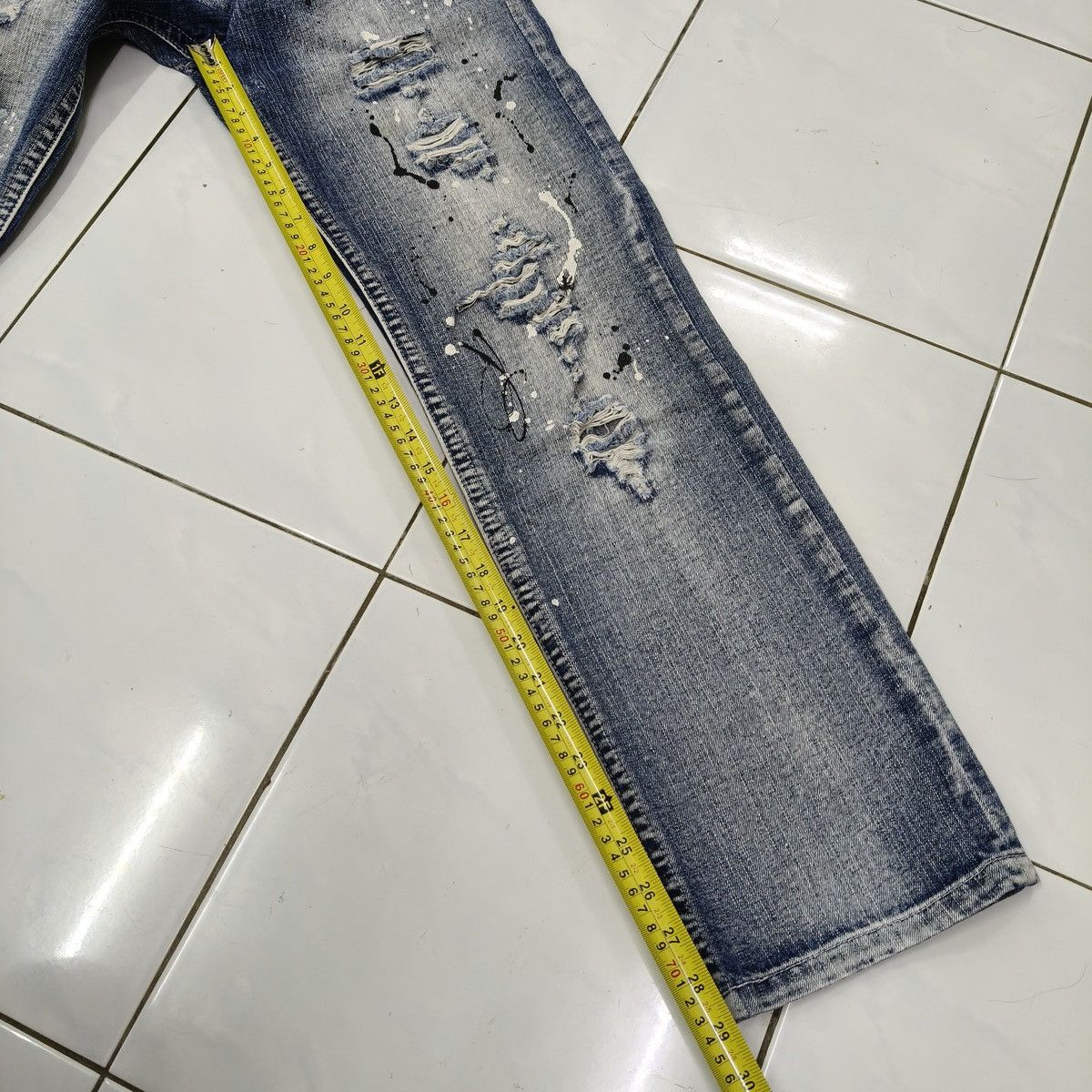 Japanese Brand Vintage Y2K Japanese Colza Paint Splatter Distressed Jeansp Size US 28 / EU 44 - 15 Thumbnail